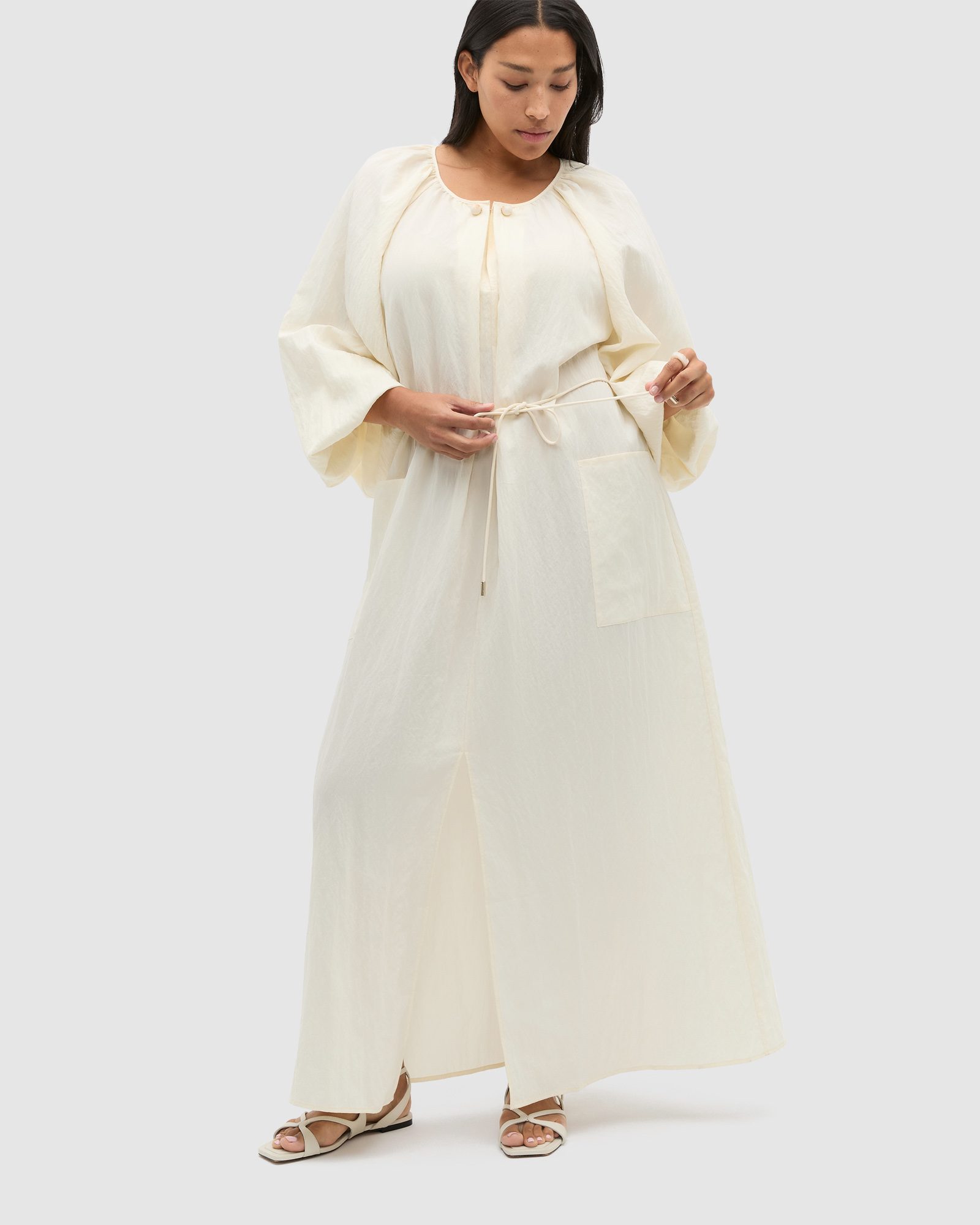 Crushed Gathered Maxi Dress