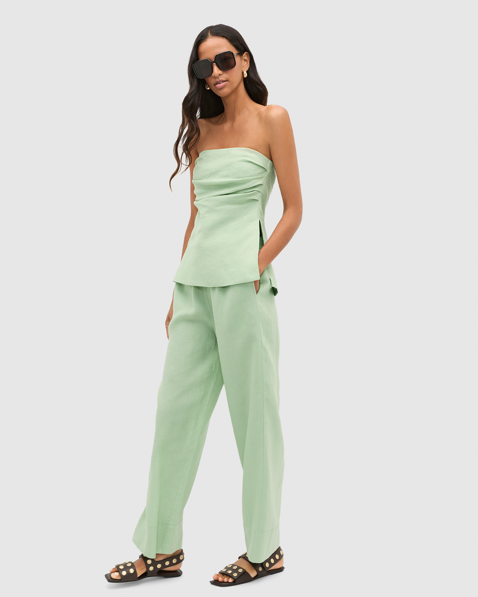 Core Linen Casual Tie Pant