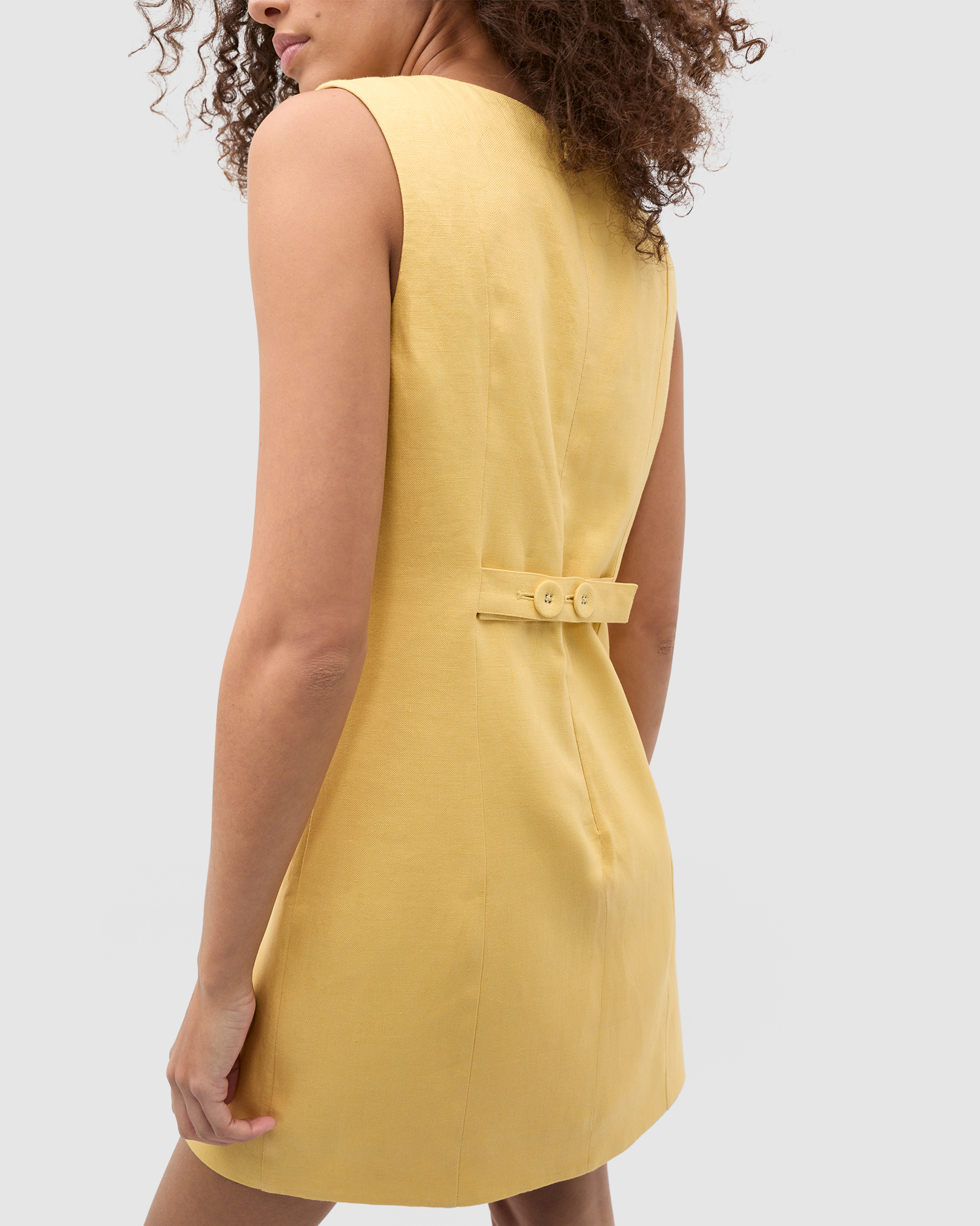Linen Structured Shift Dress