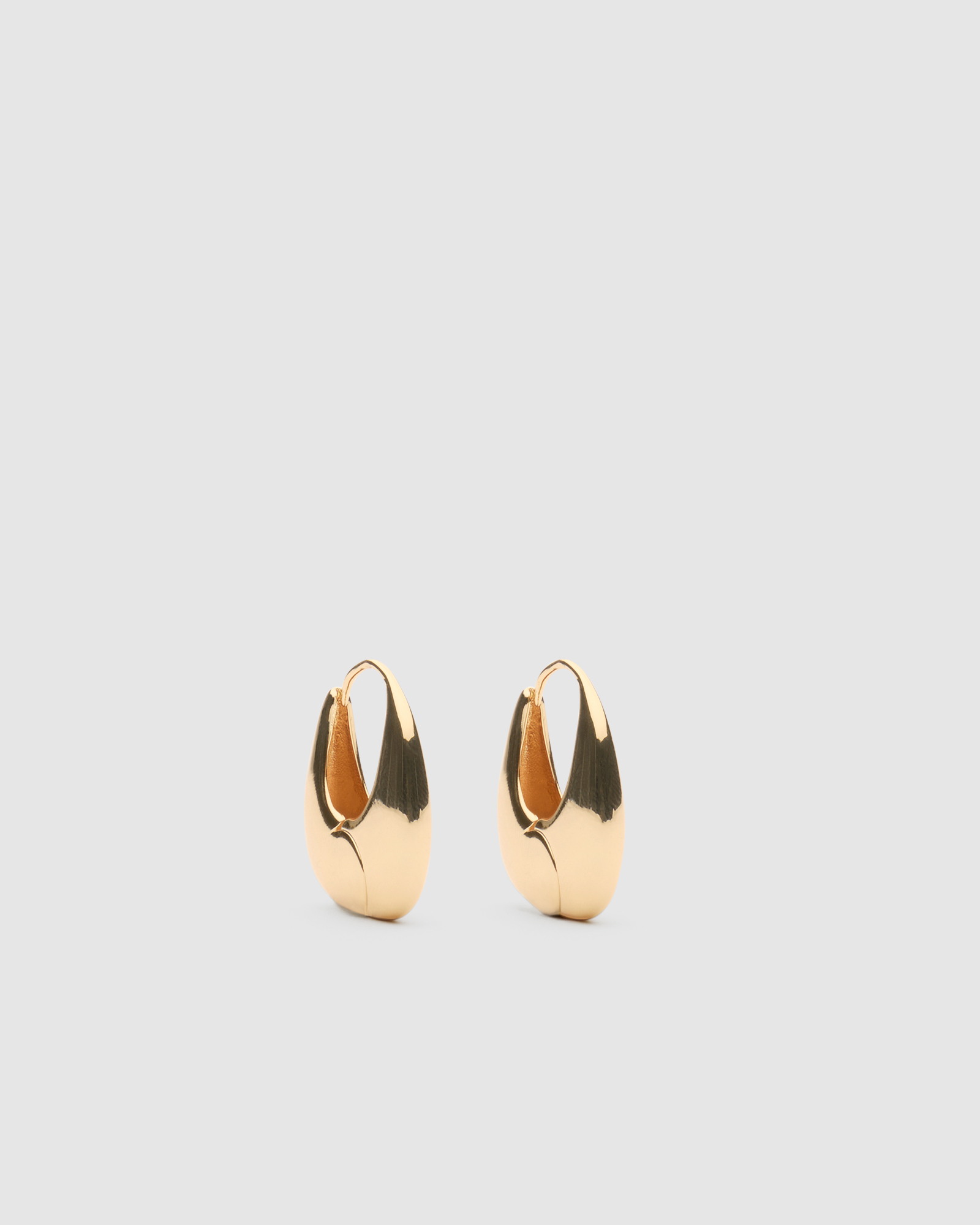 Sculptural Teardrop Hoop