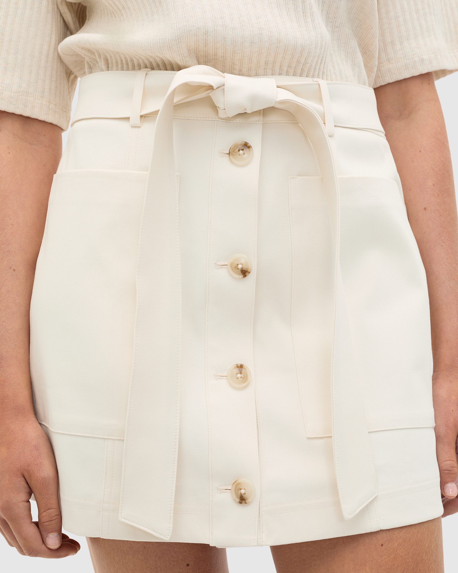 Belted Pocket Mini Skirt