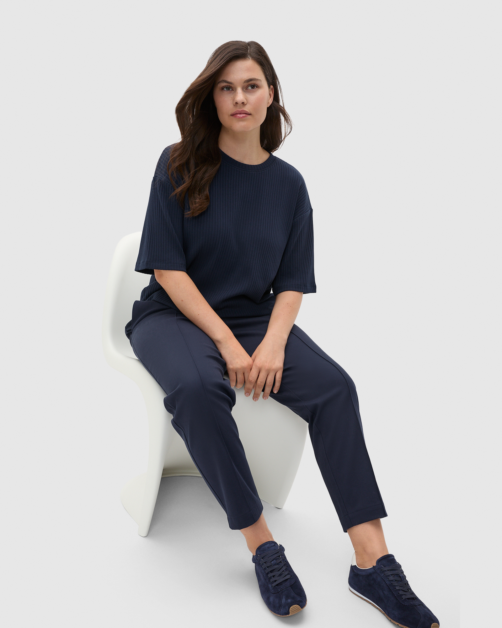 Cotton Rib Longline Tee
