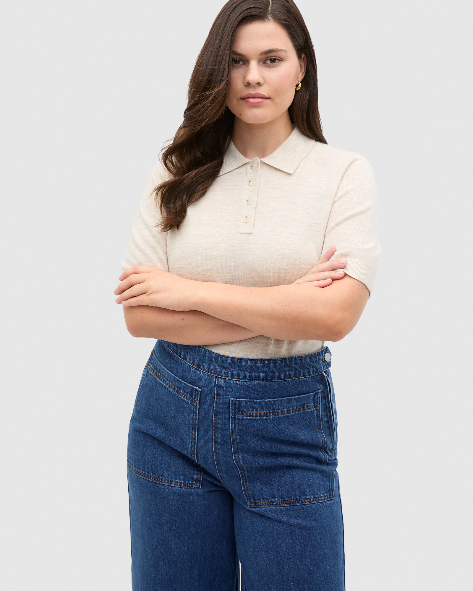 Australian Merino Knit Polo Top