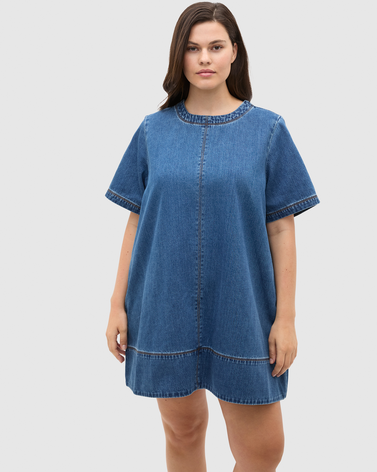 Denim Swing Mini Dress