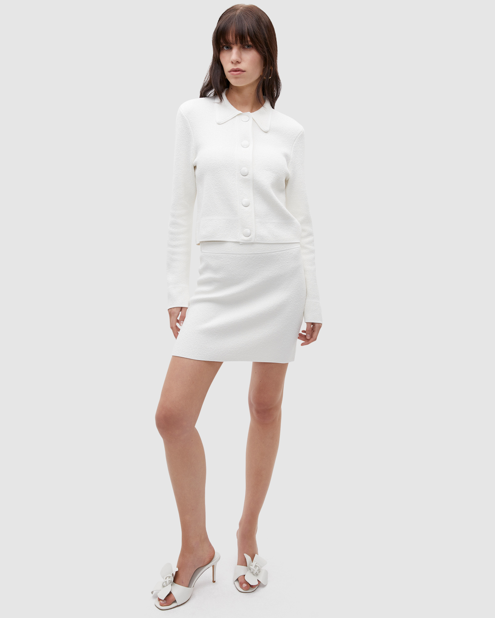 Boucle Knit Mini Skirt
