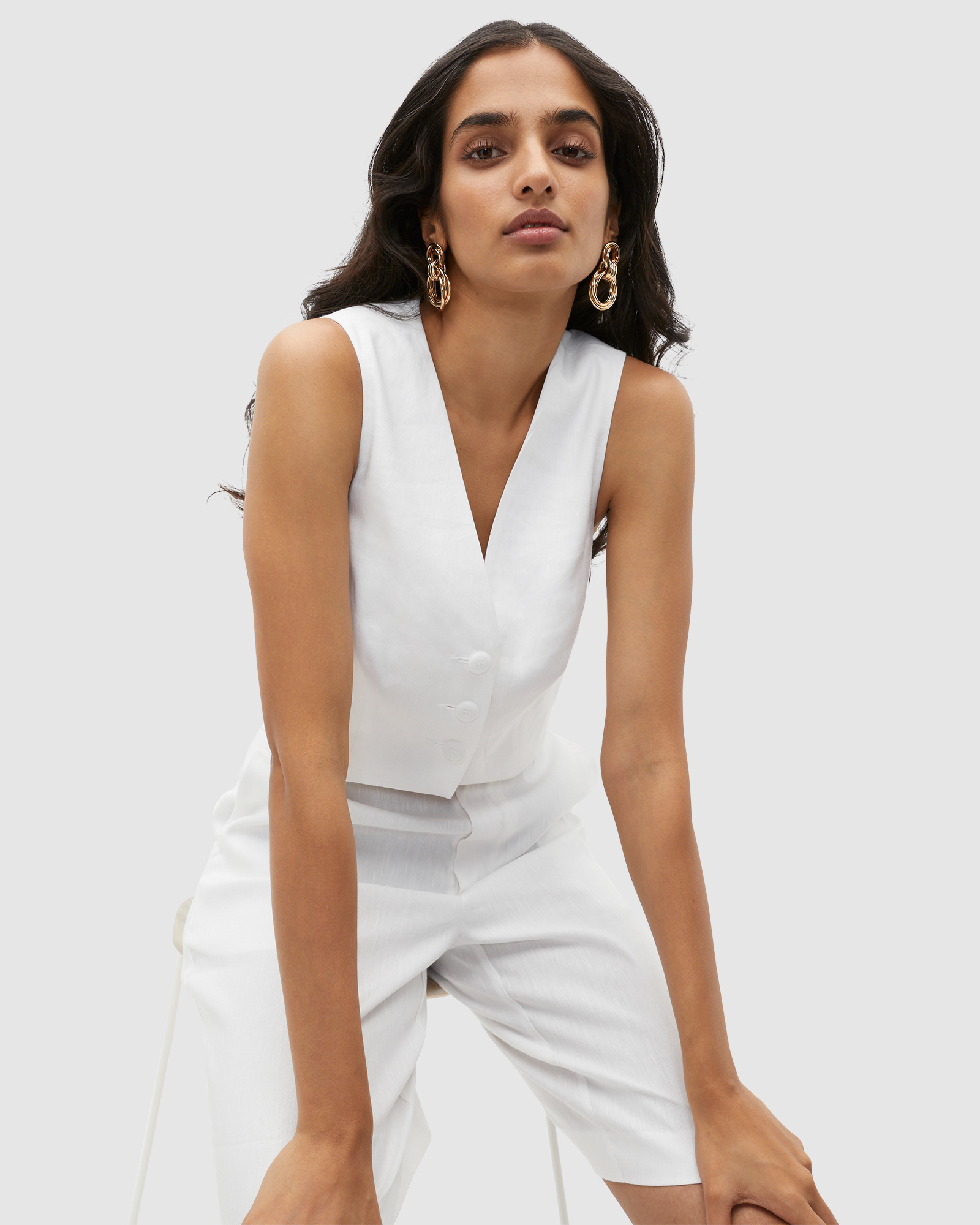 Tailored Crop Vest