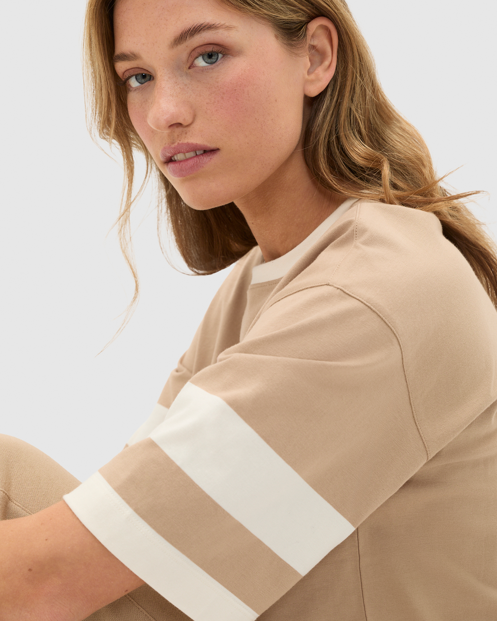 MD Cotton Contrast Boyfriend Tee