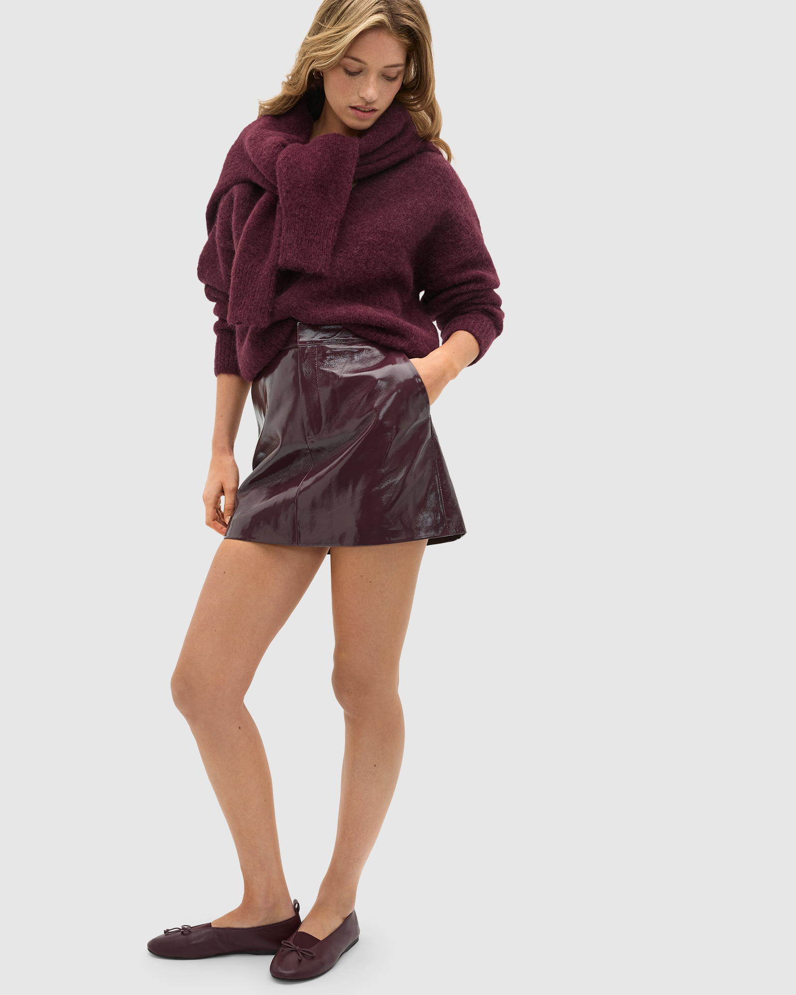 Patent Leather Mini Skirt