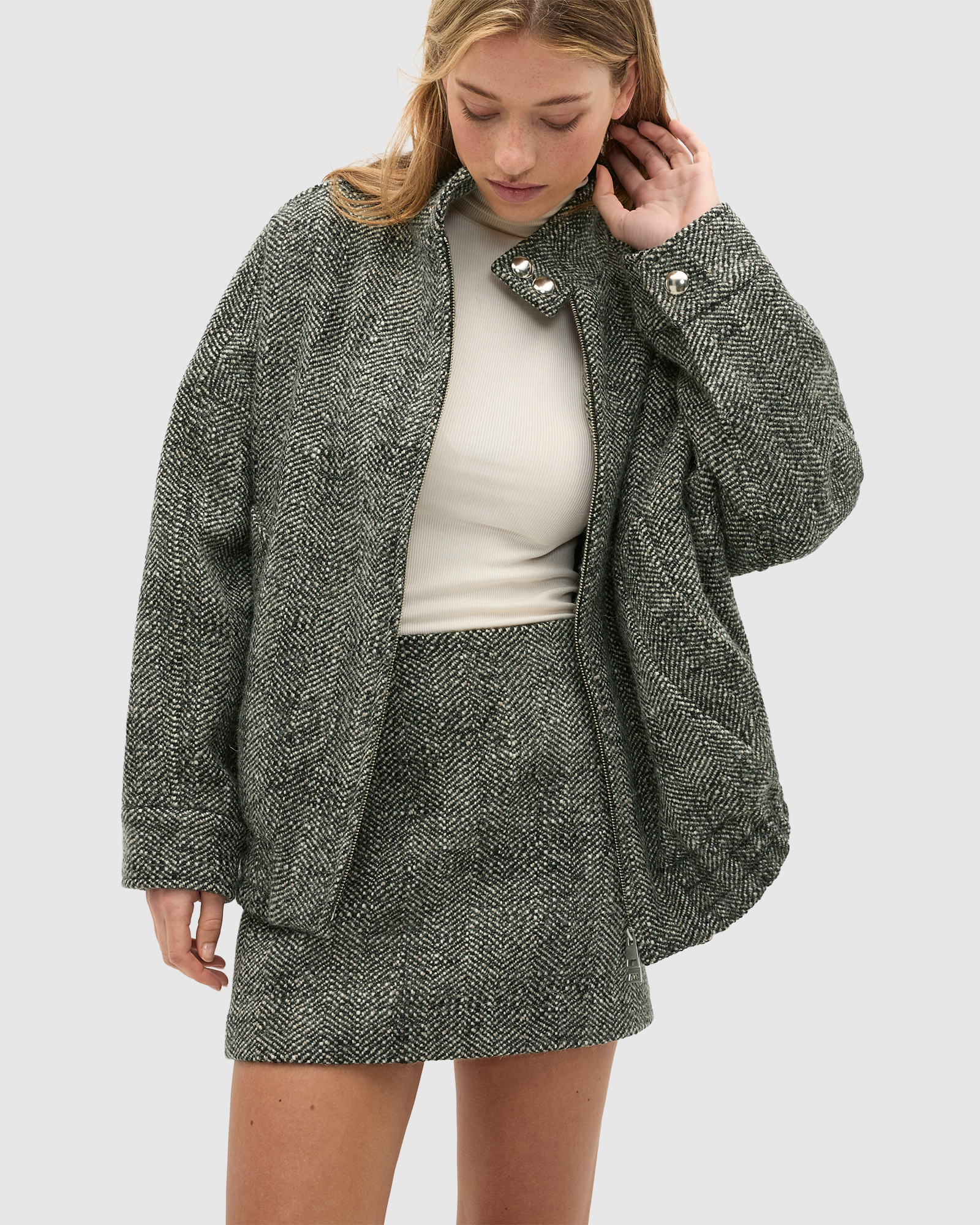 Textured Mini Skirt
