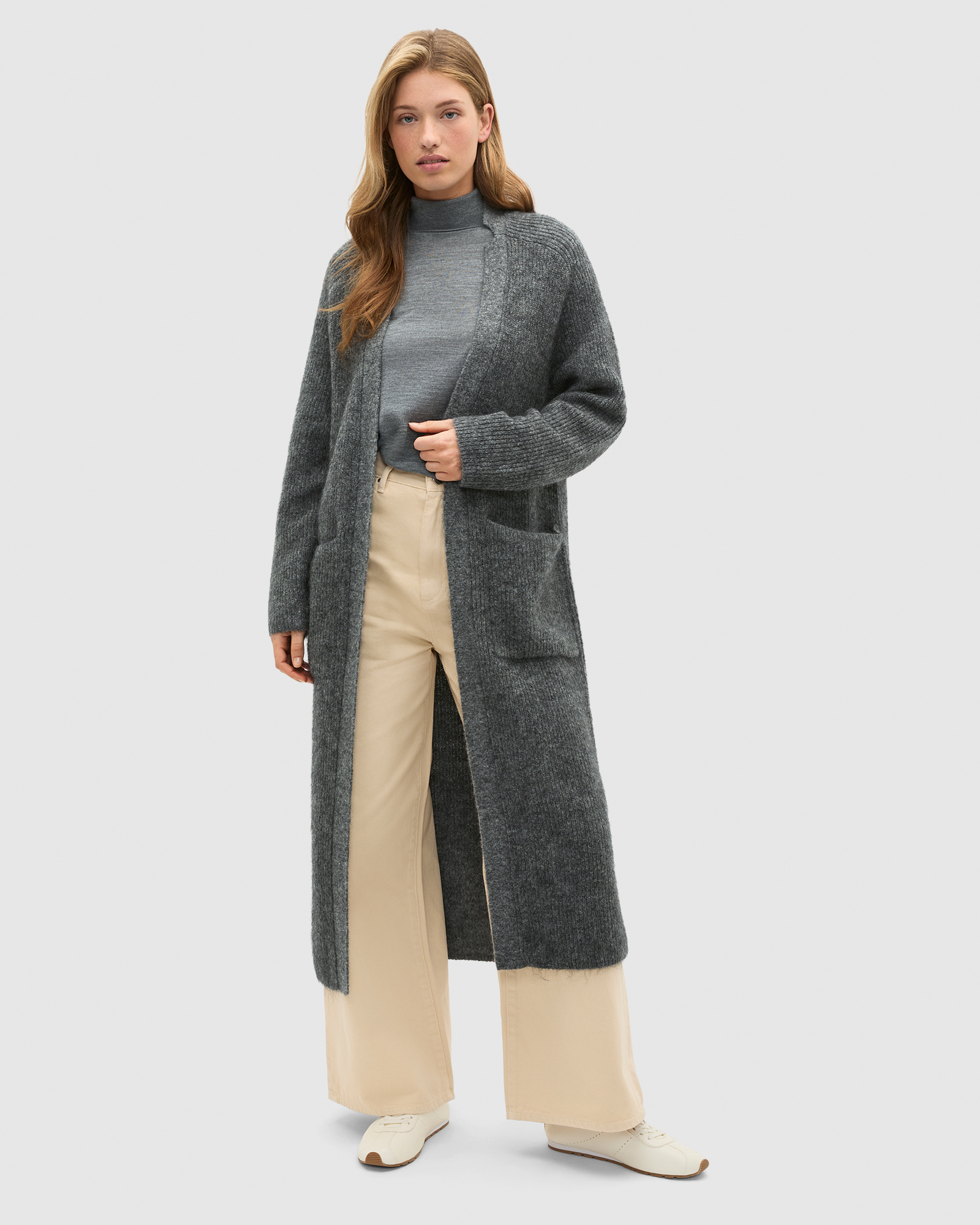 Mohair Blend Longline Cardigan