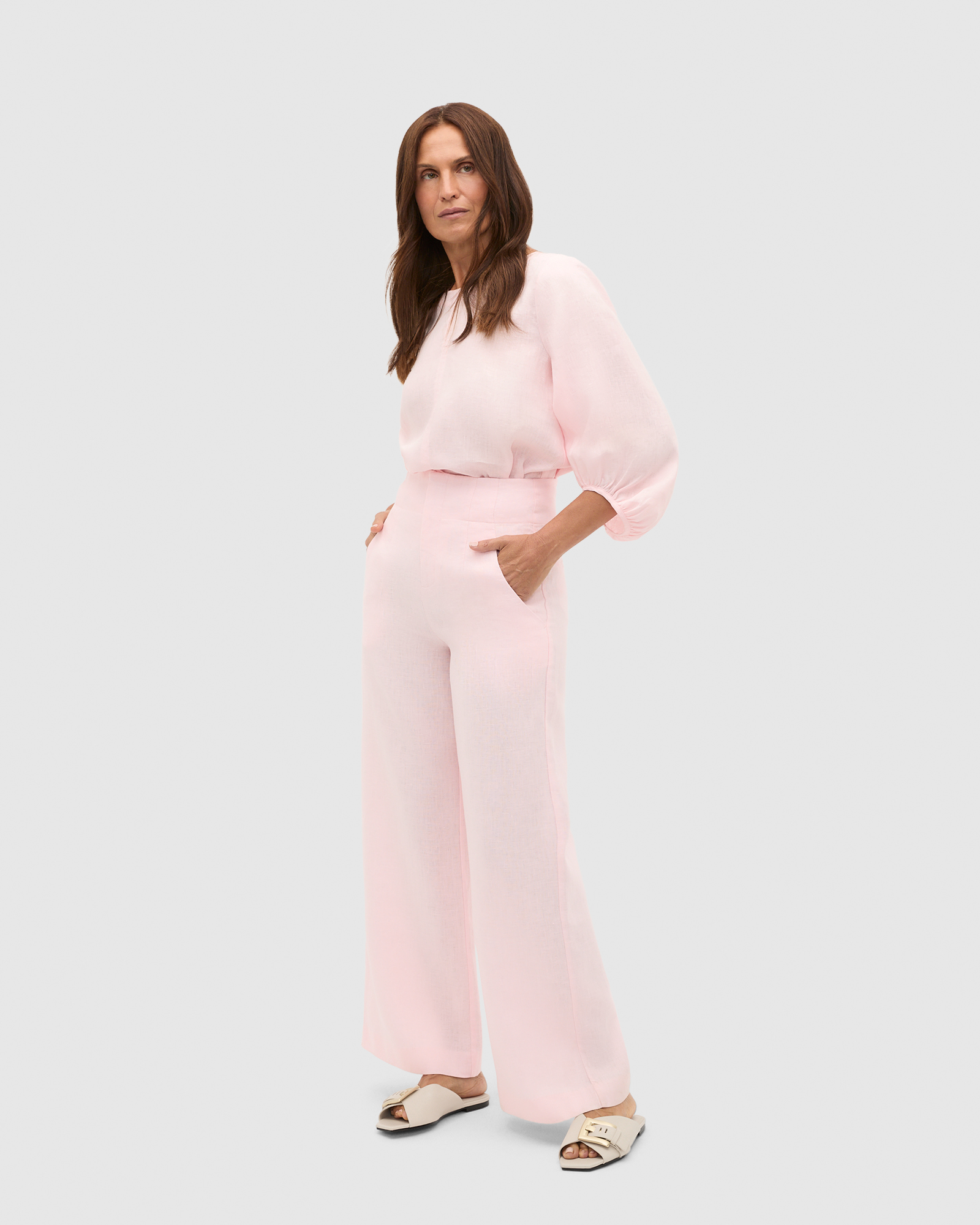 Core Linen Waisted Pant