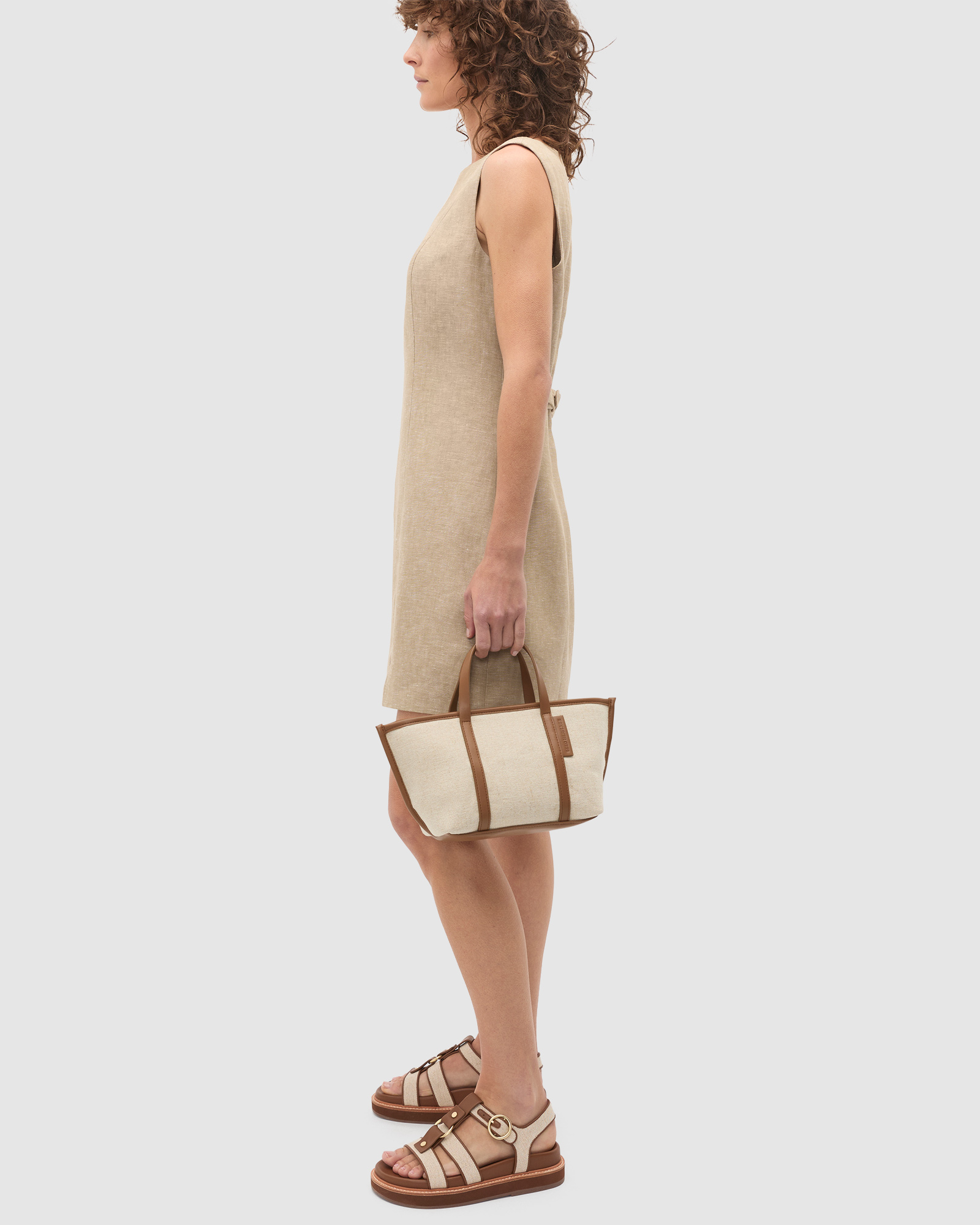 Linen Structured Shift Dress