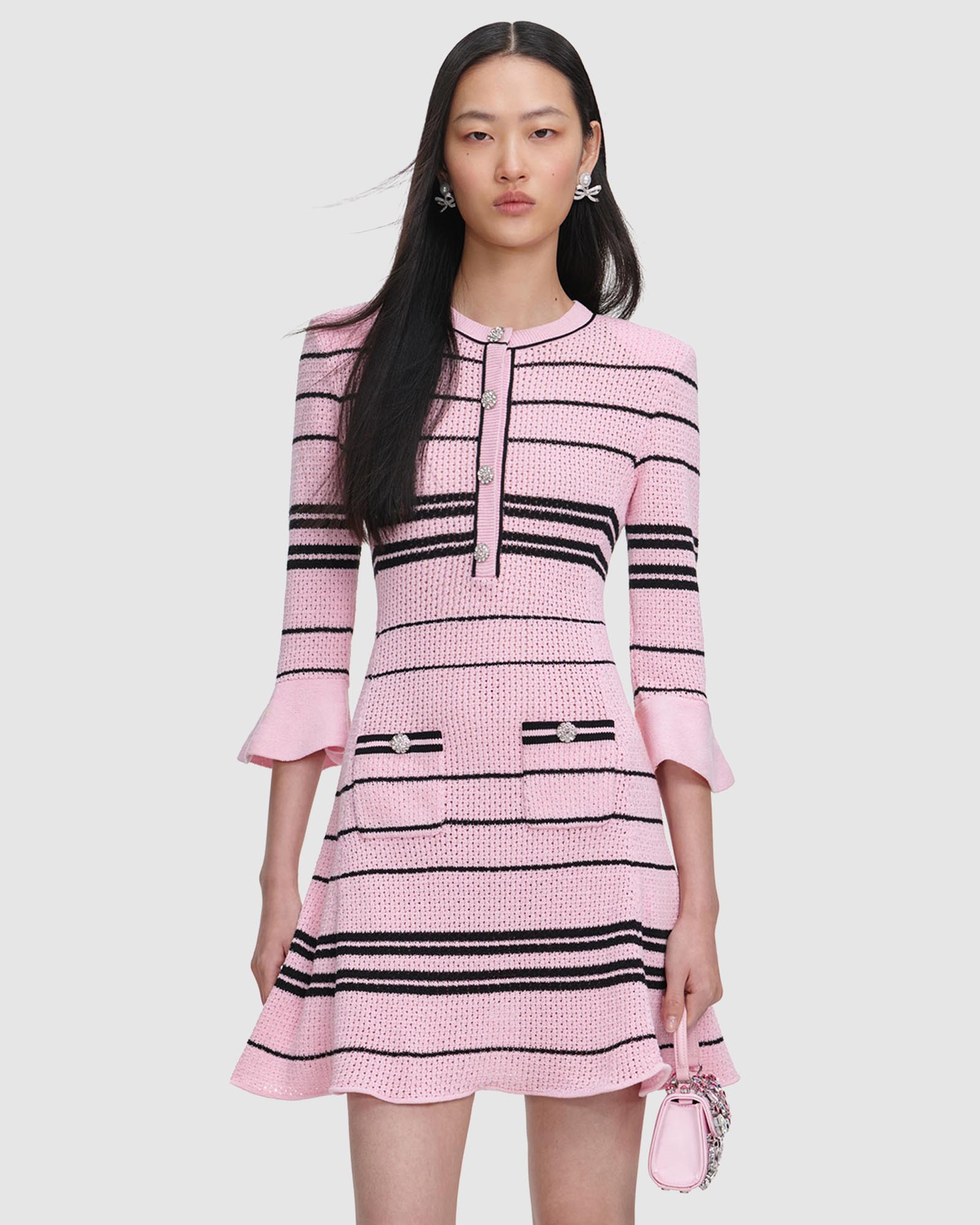 Stripe Knit Mini Dress