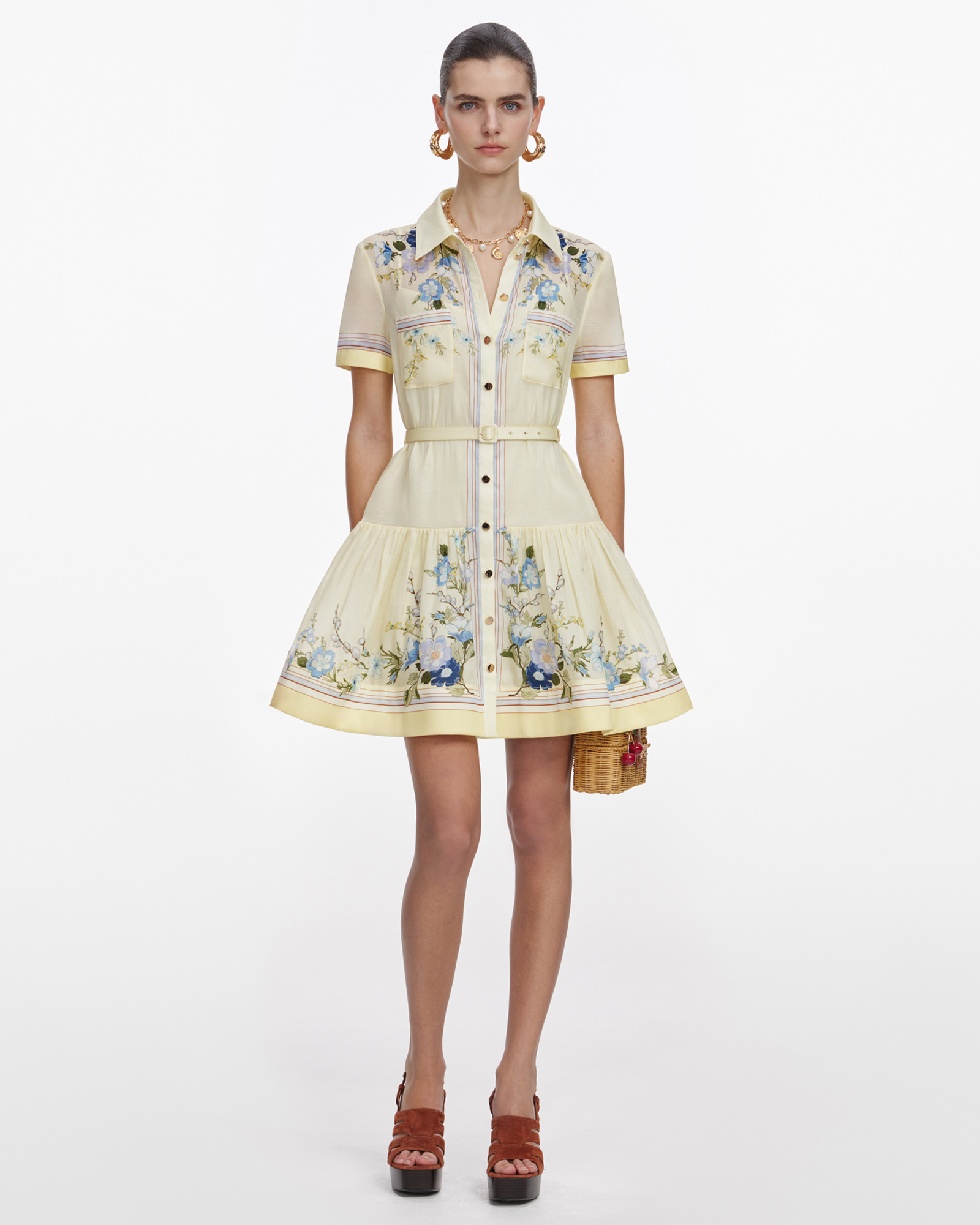 Floral Organza Mini Dress
