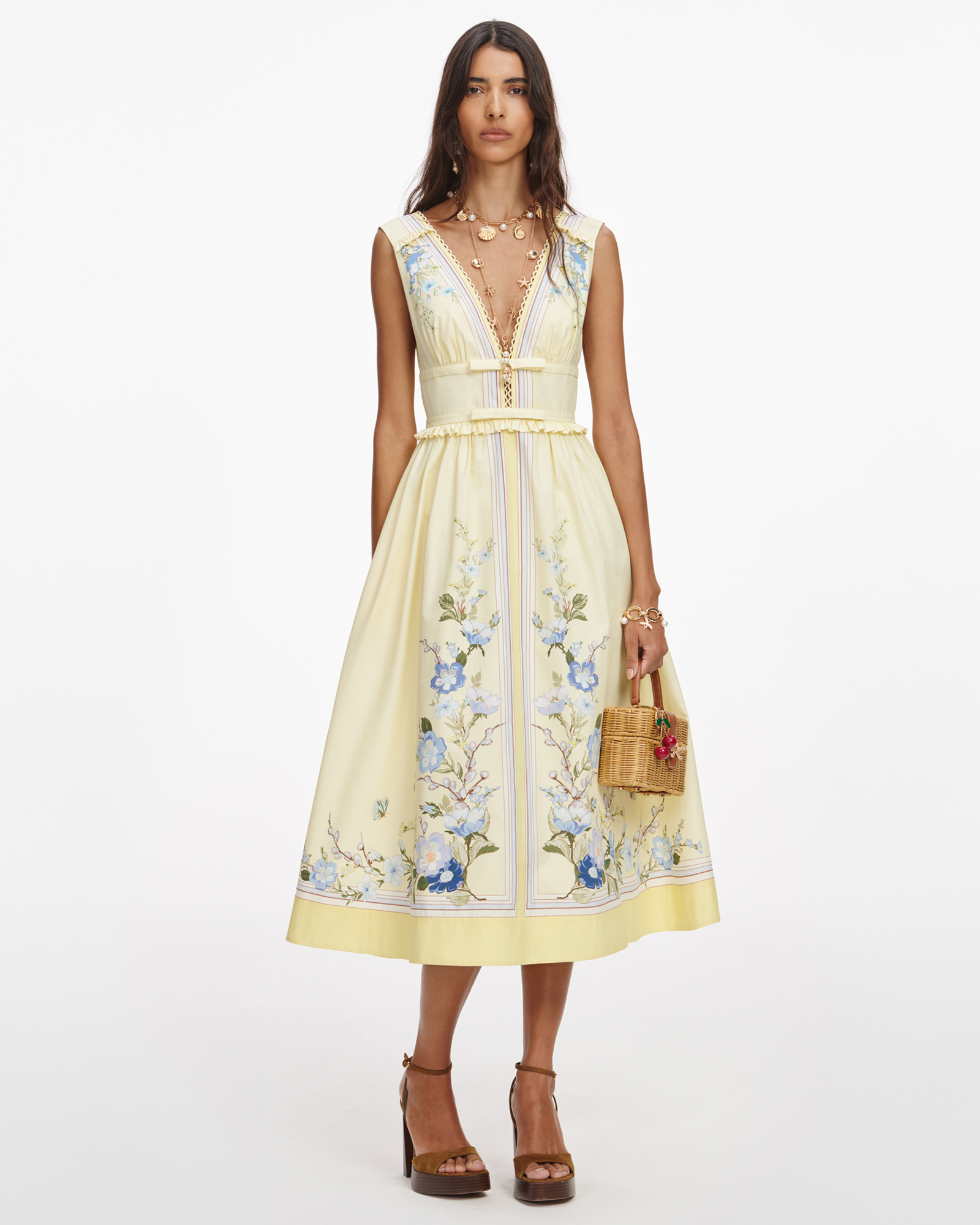 Floral Cotton Midi Dress