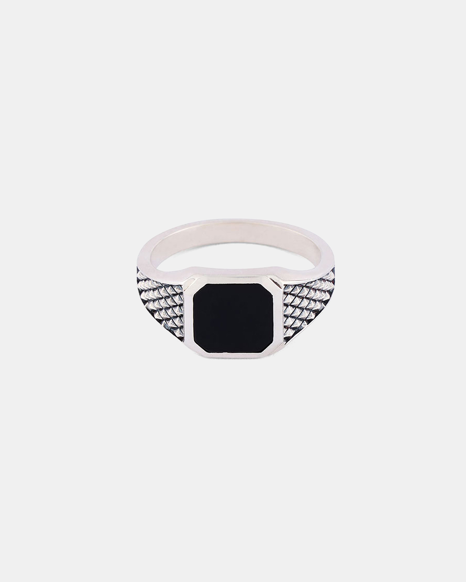 Silver Onyx Armour Ring