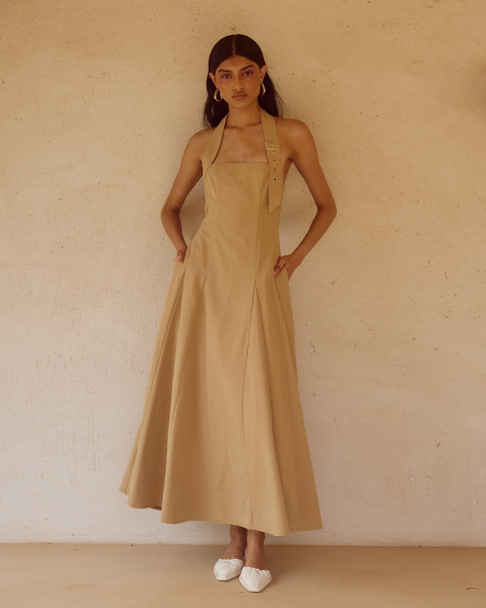 Astrid Halter Midi Dress