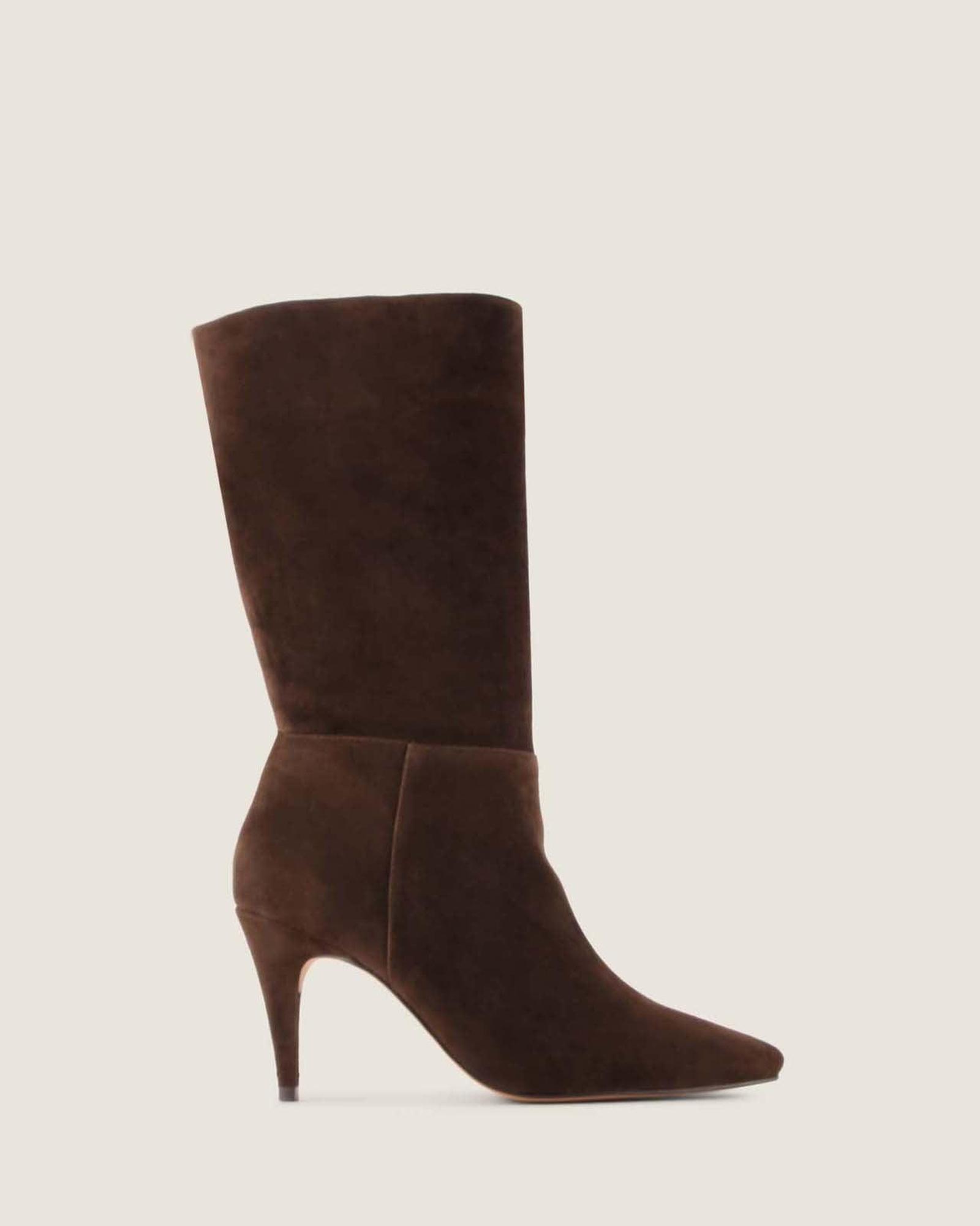 Kyrie Heel Long Boots Black Croc