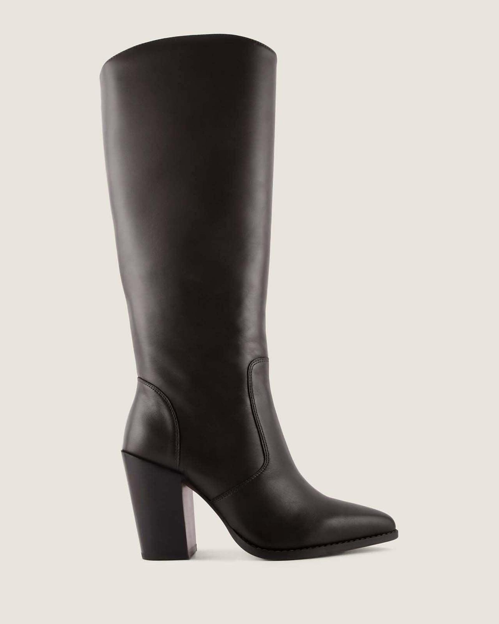 Kyrie Heel Long Boots Black Croc