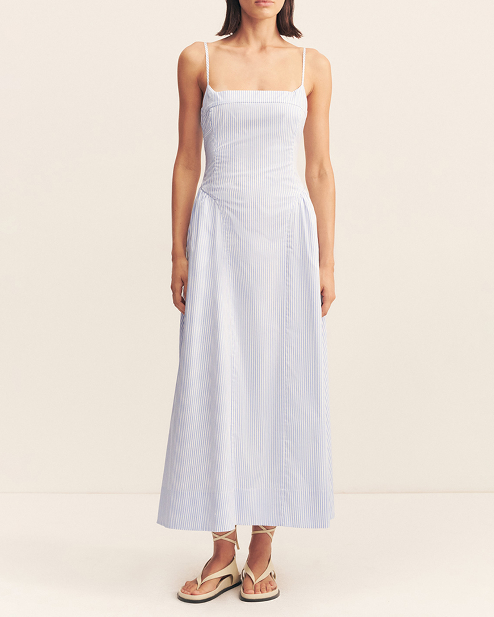 Saunders Square Neck Panelled Midi Dress