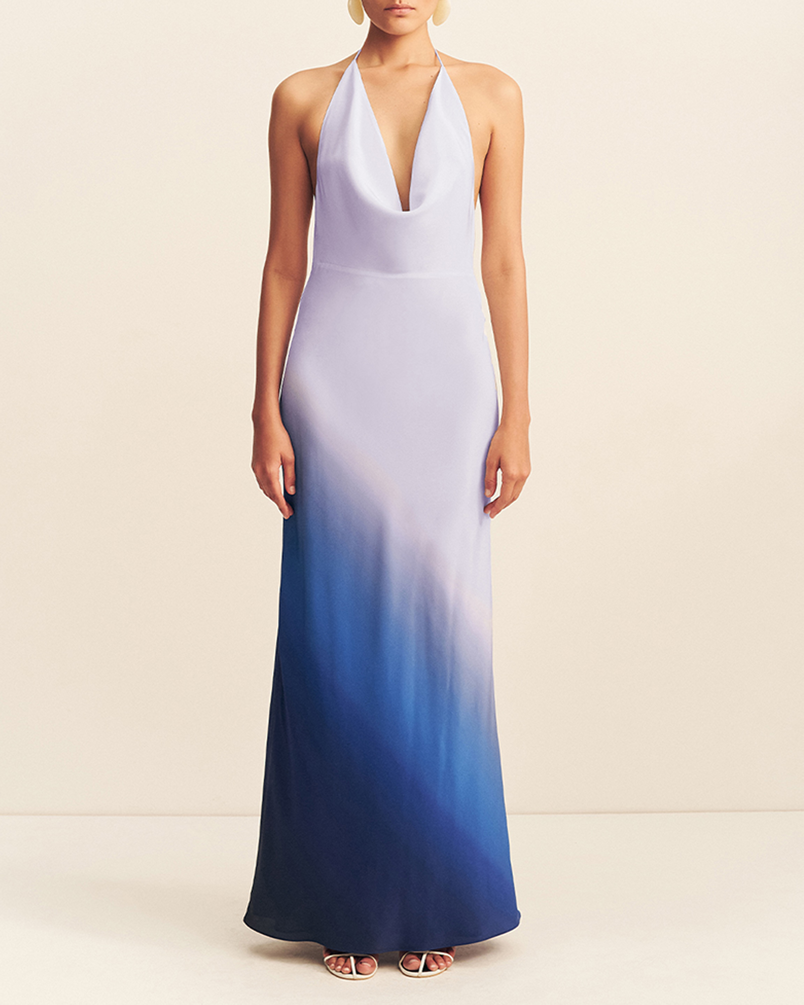 Lottie Silk Low Cowl Maxi Dress