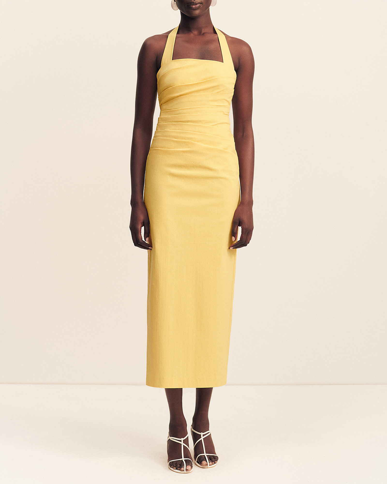 Campbell Draped Halter Maxi Dress