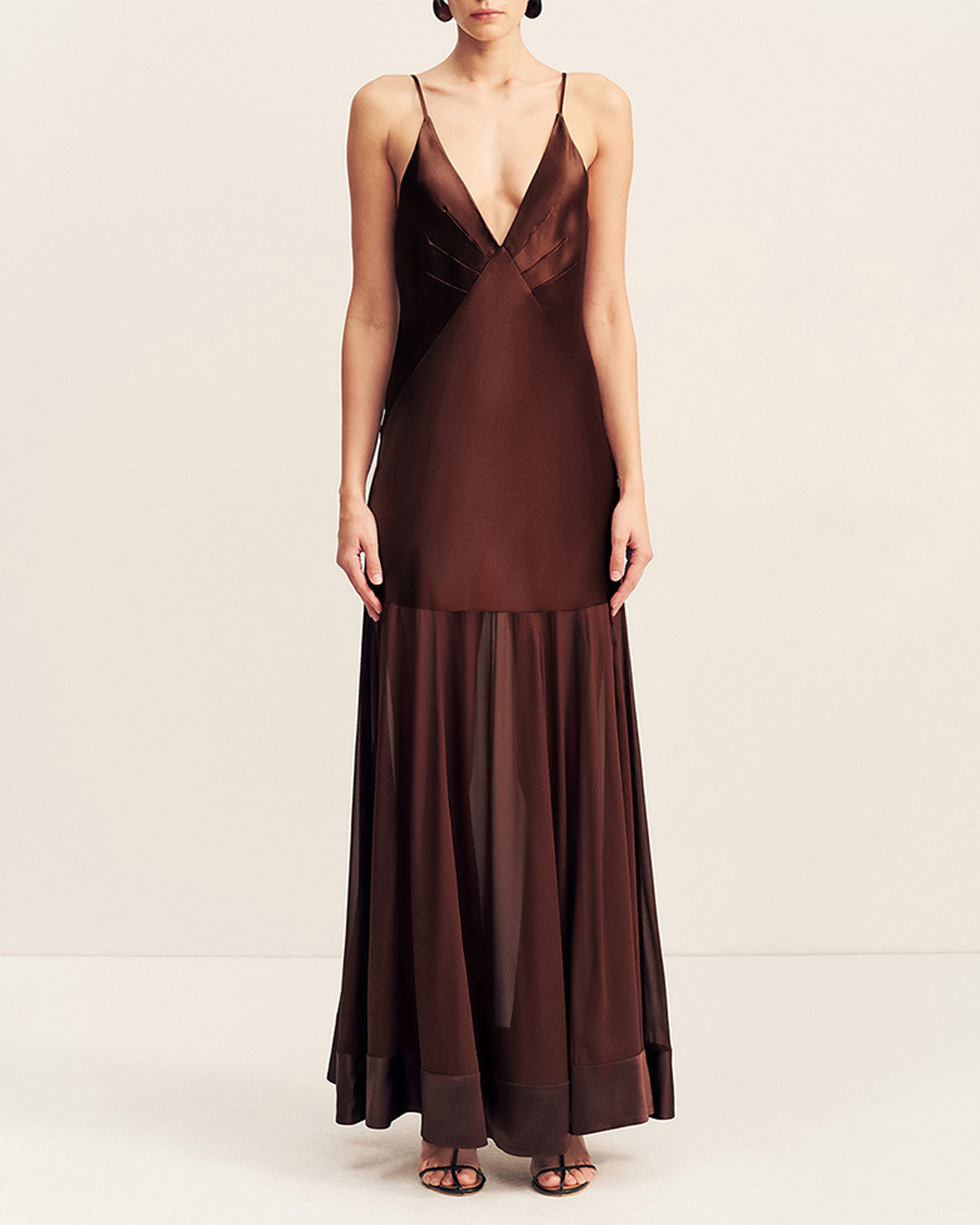 Moraya Plunged Maxi Dress