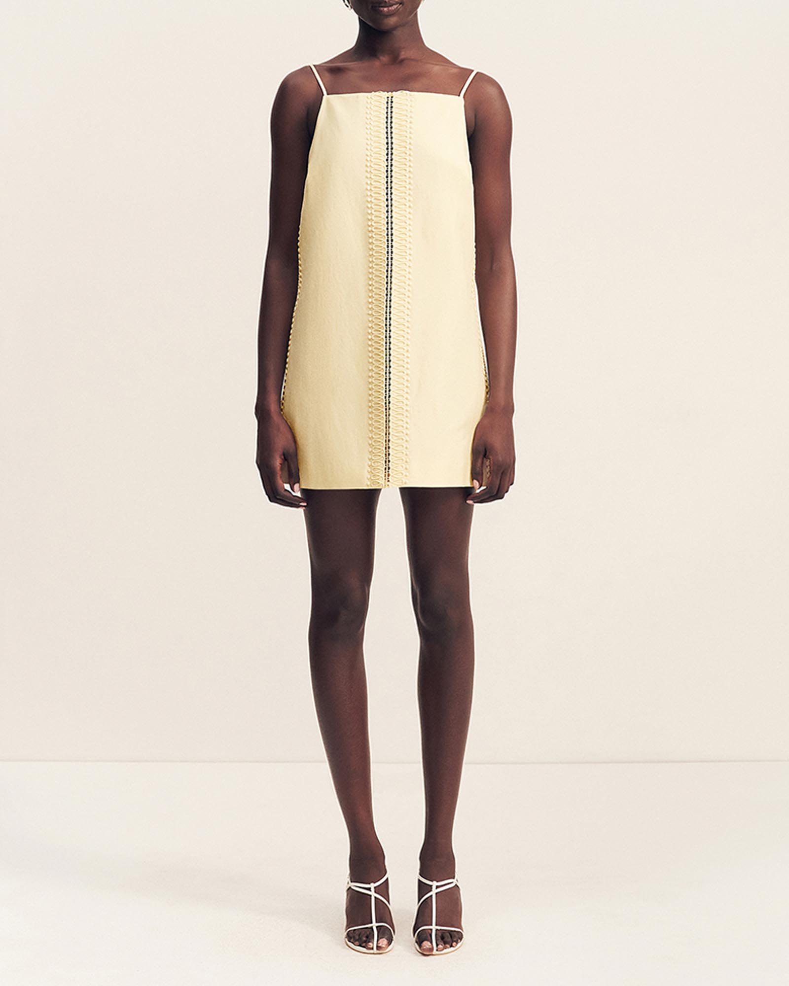 Wright Lace Square Neck Mini Dress