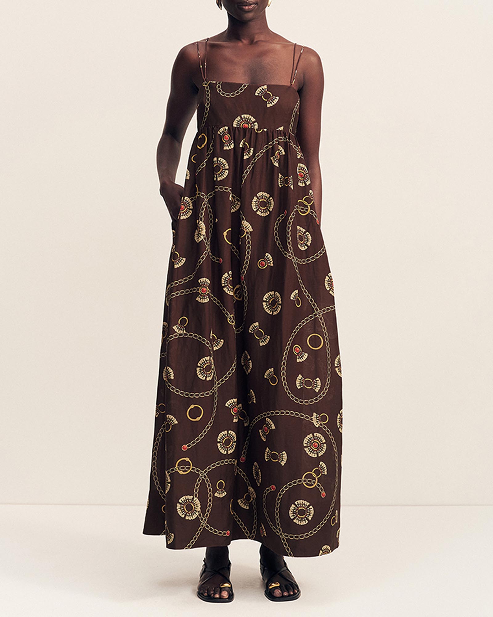Vacanza Square Neck Maxi Dress