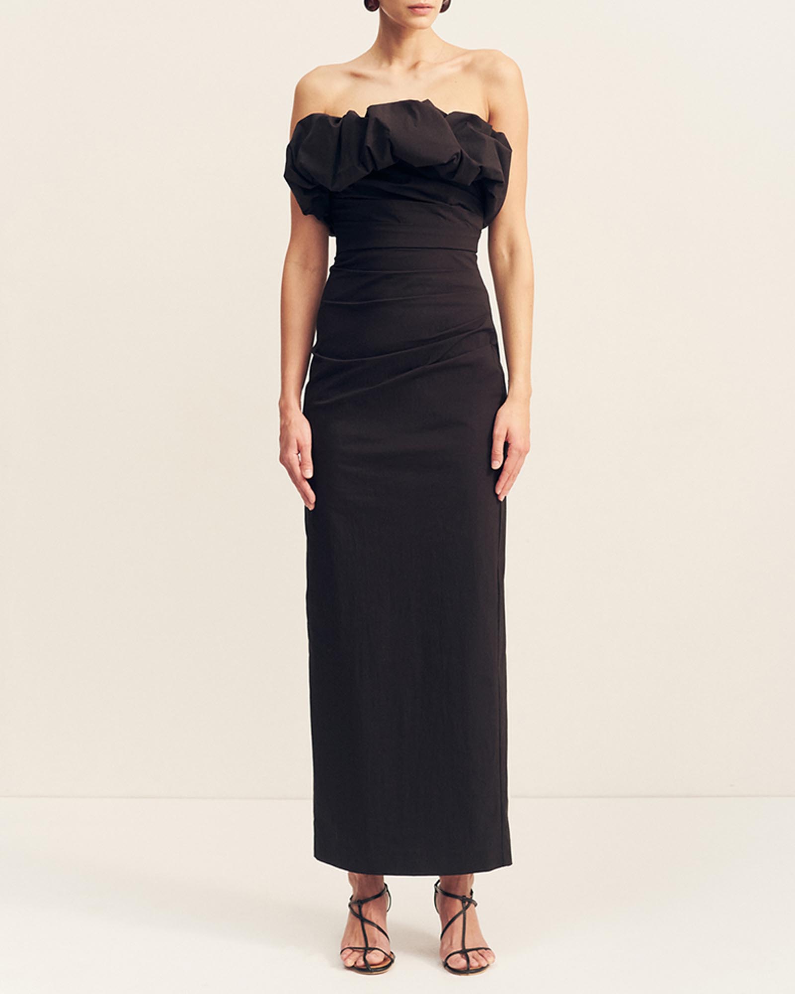 Campbell Strapless Bubble Maxi Dress