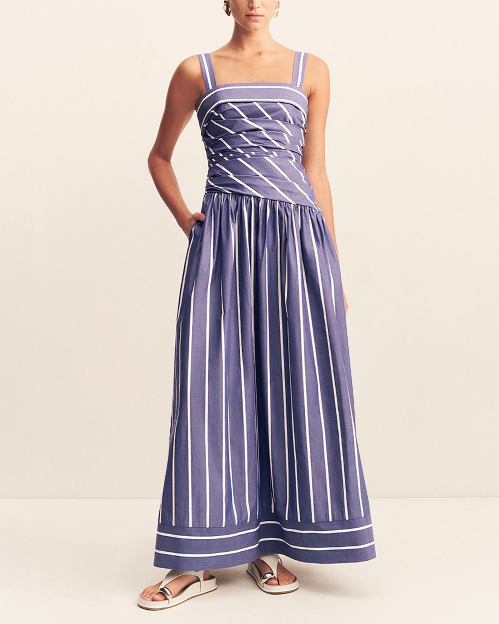 Cambridge Square Neck Maxi Dress