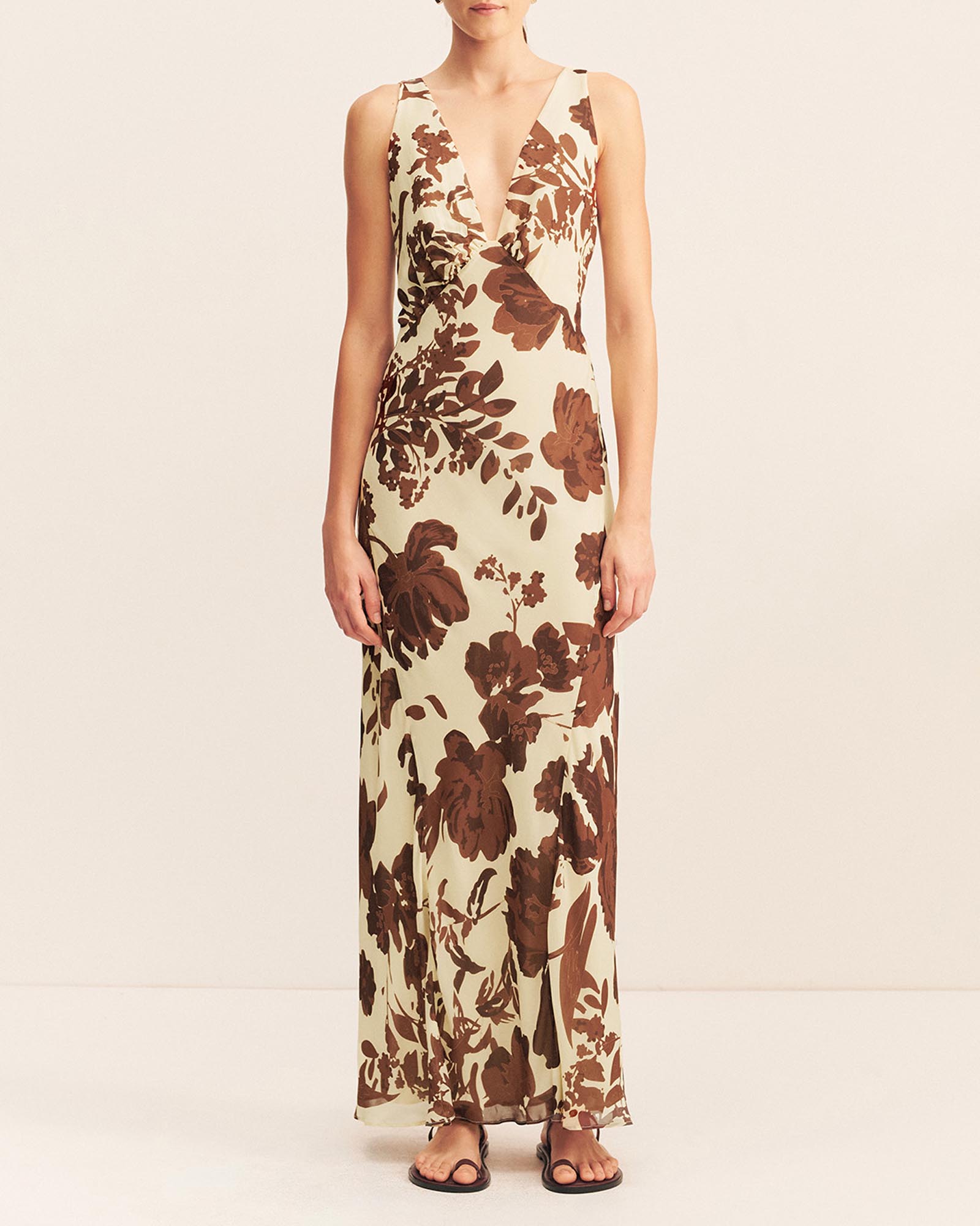 Noa Plunged Maxi Dress