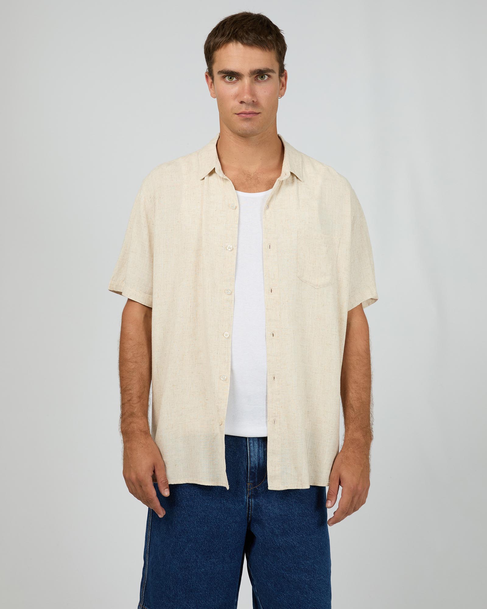Textured Linen SS Shirt