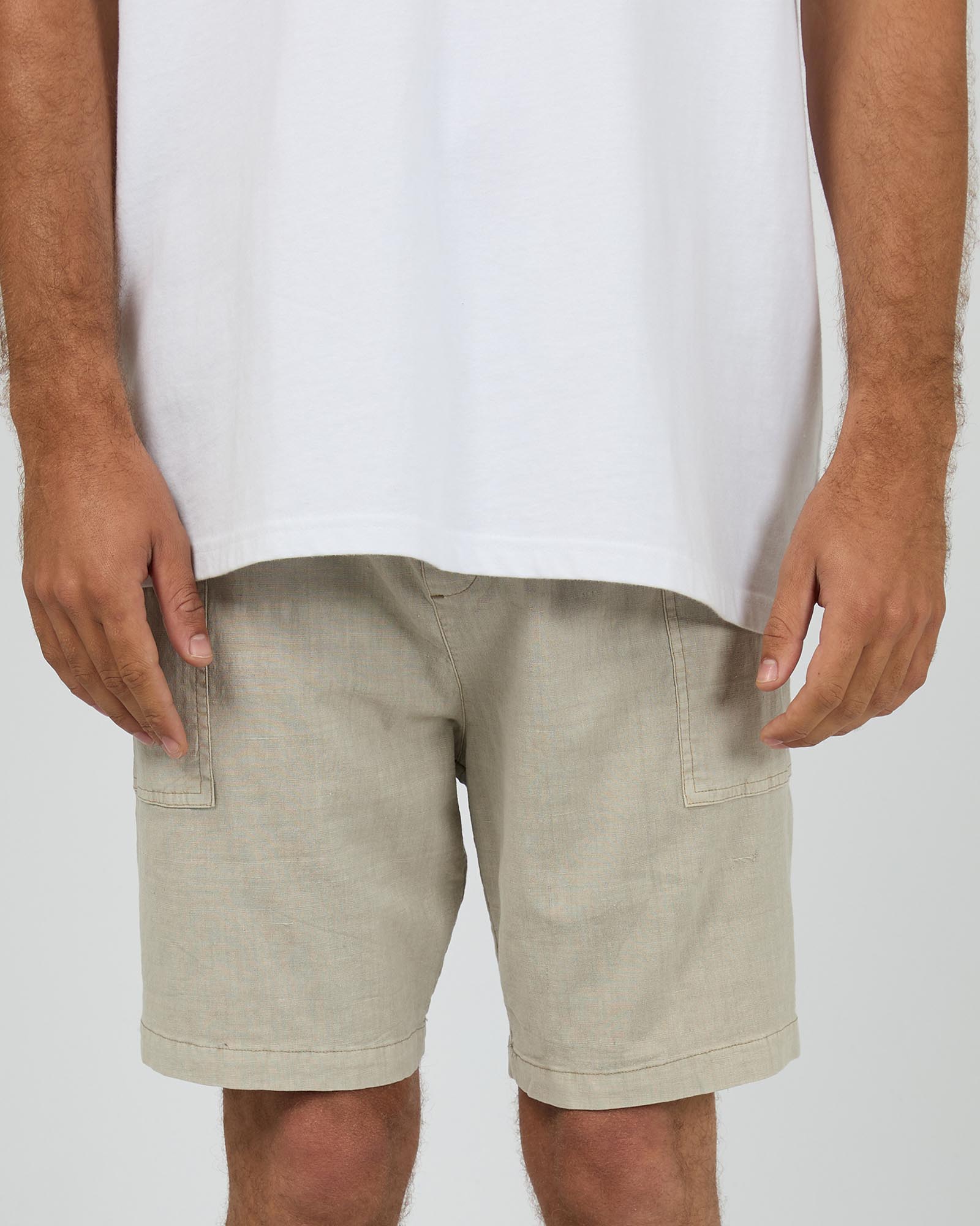 Elasticised Waist Patch Pocket Shorts