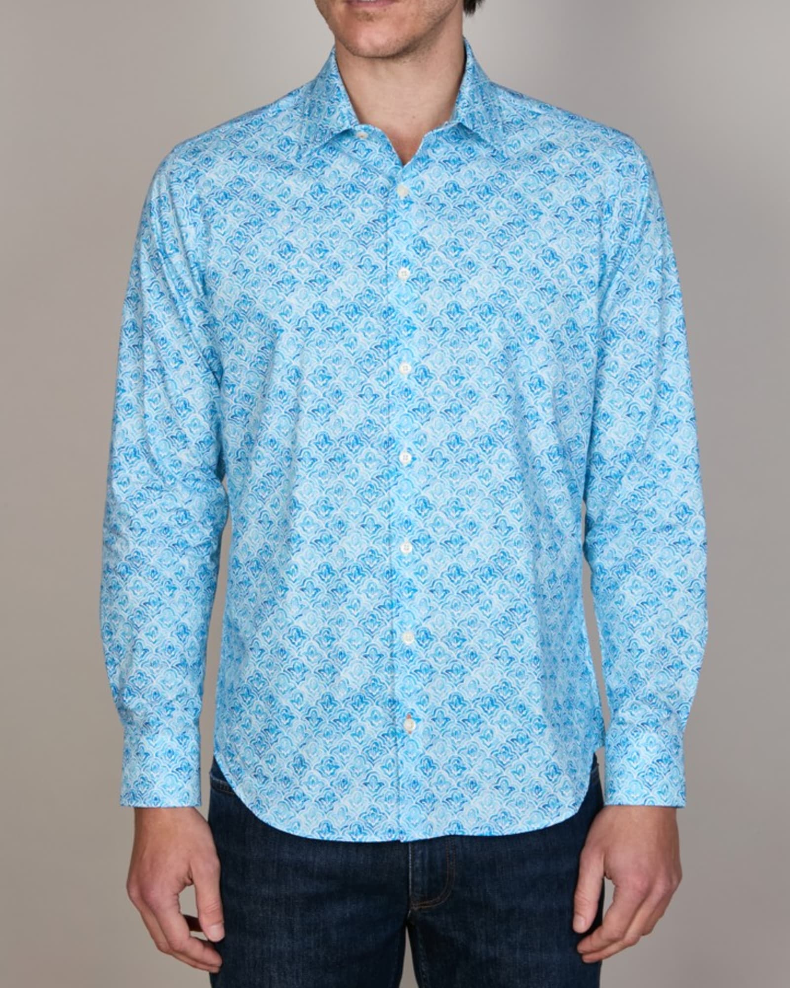 Watercolour Motif Print Shirt