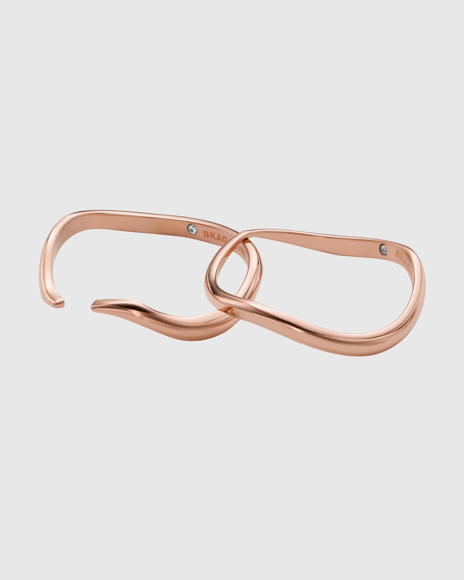 Essential Waves Rose Gold Tone Ring