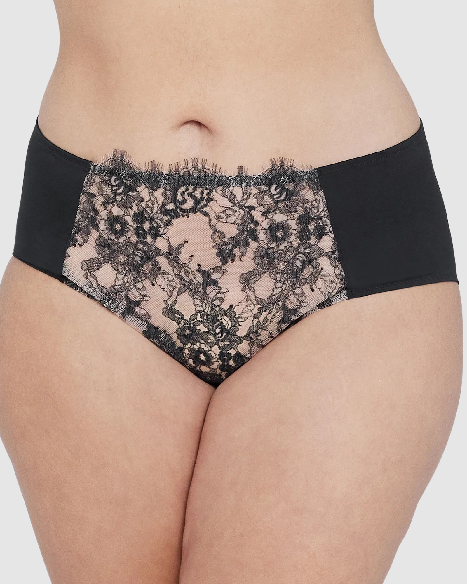 Entice Medium Rise Lace Front Brief