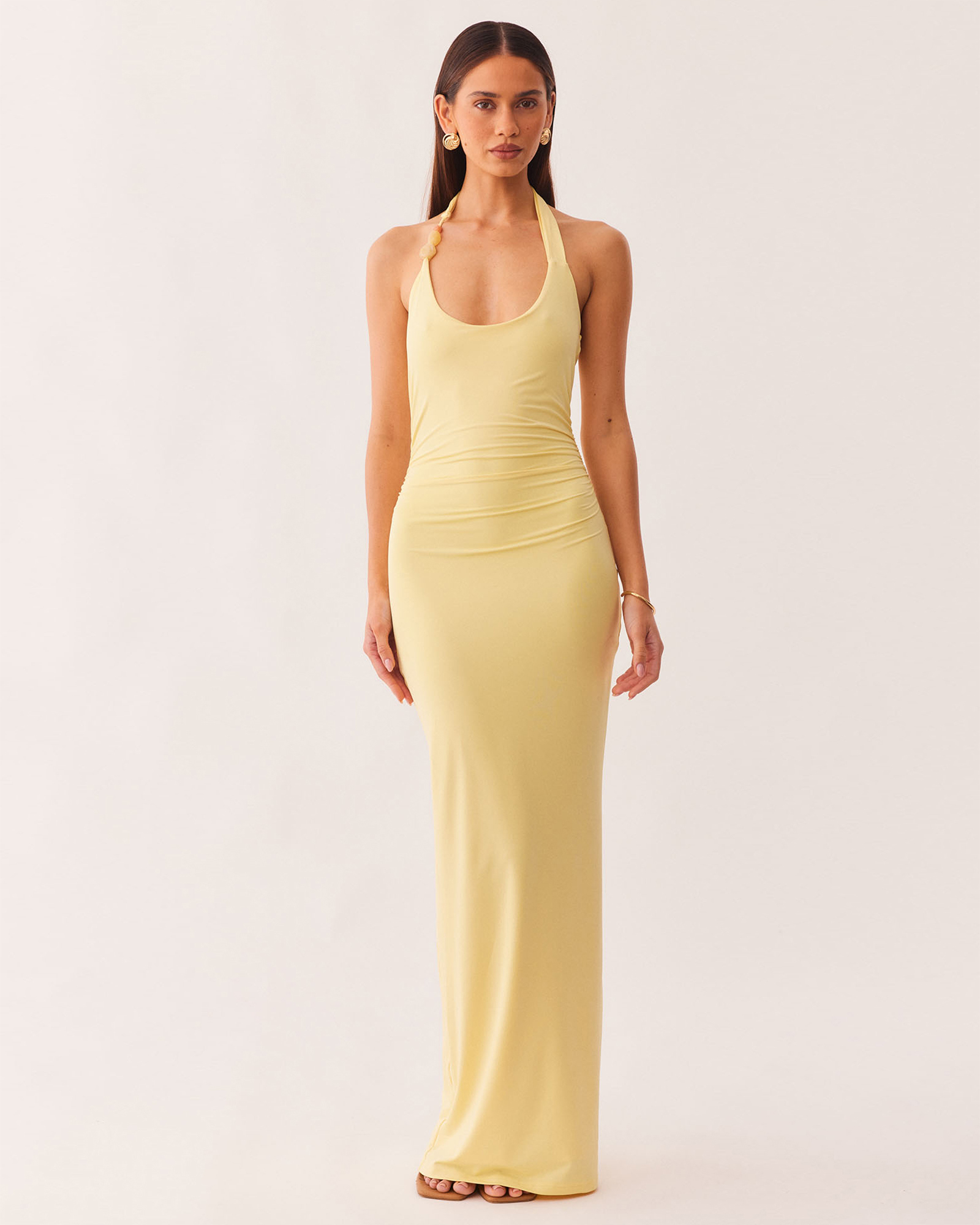 LEXIE TWIST HALTER MAXI DRESS - ICONIC EXCLUSIVE