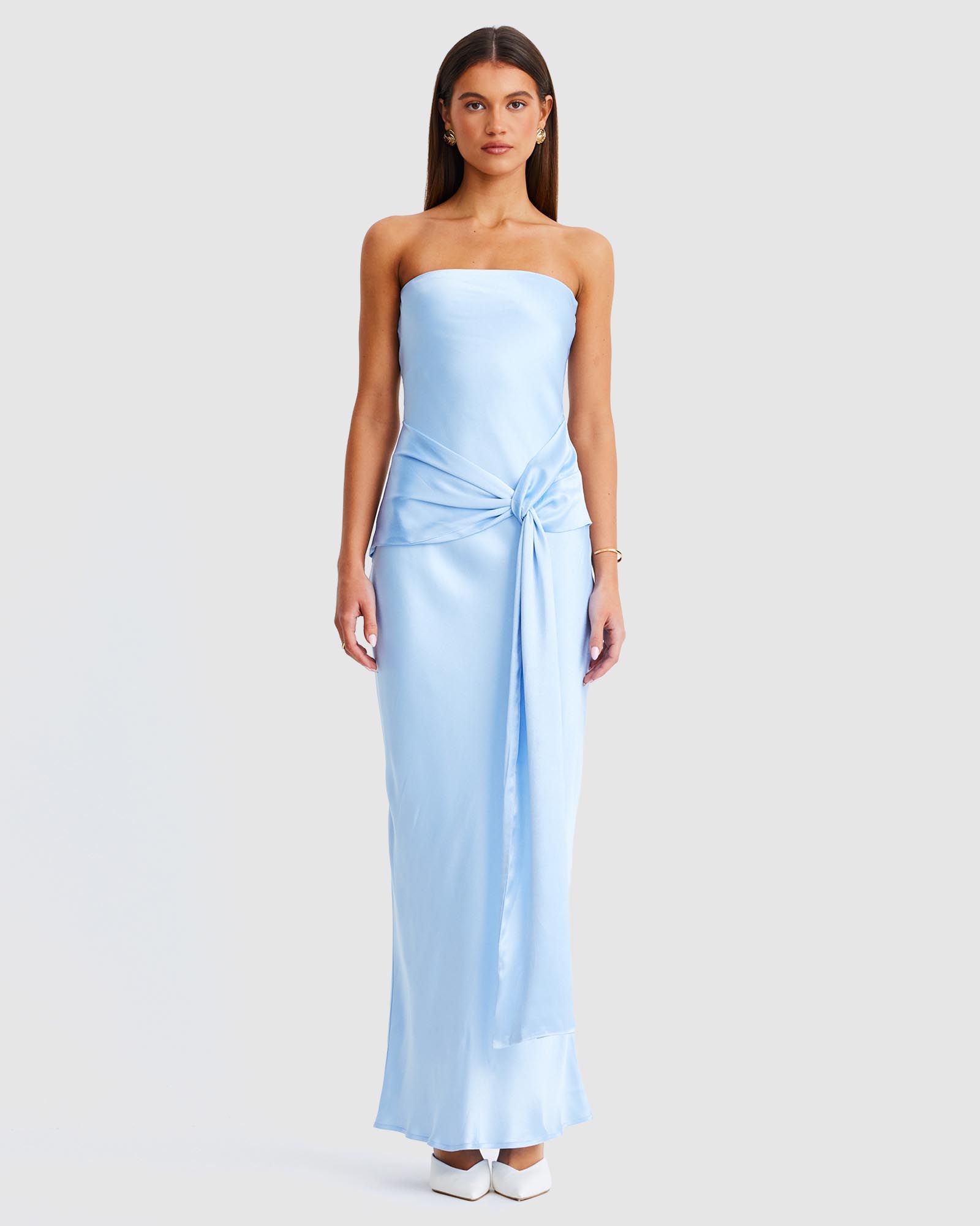 Angie Tie Front Maxi Dress