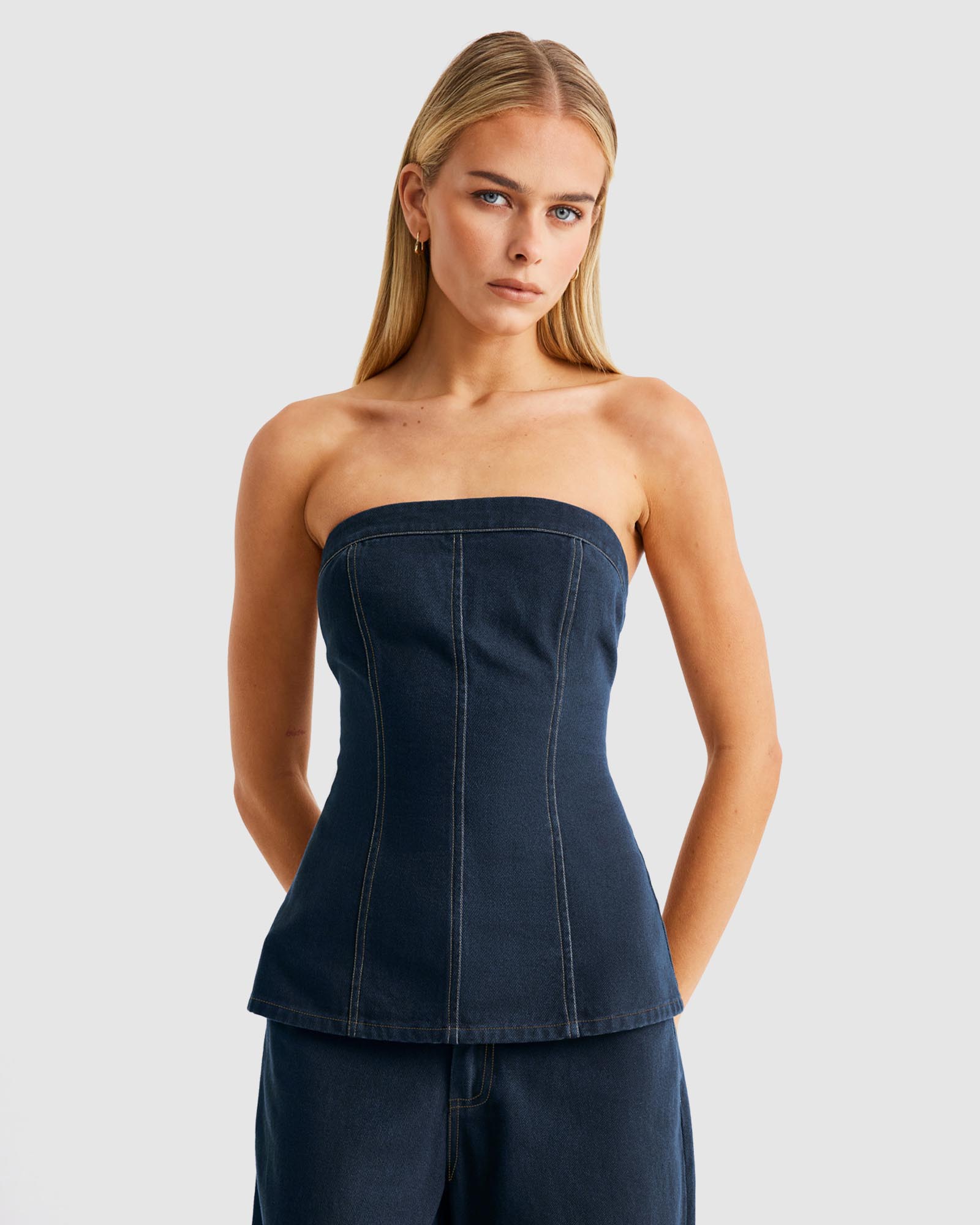 Lex Denim Corset Top