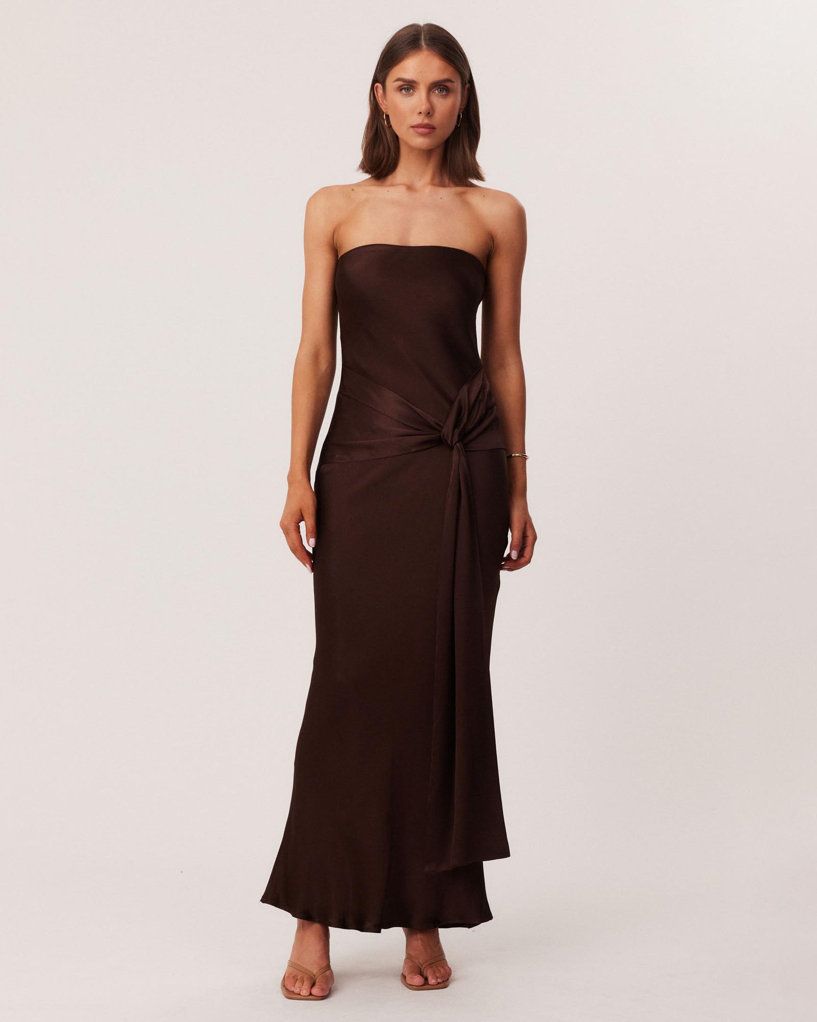 Angie Tie Front Maxi Dress - ICONIC EXCLUSIVE