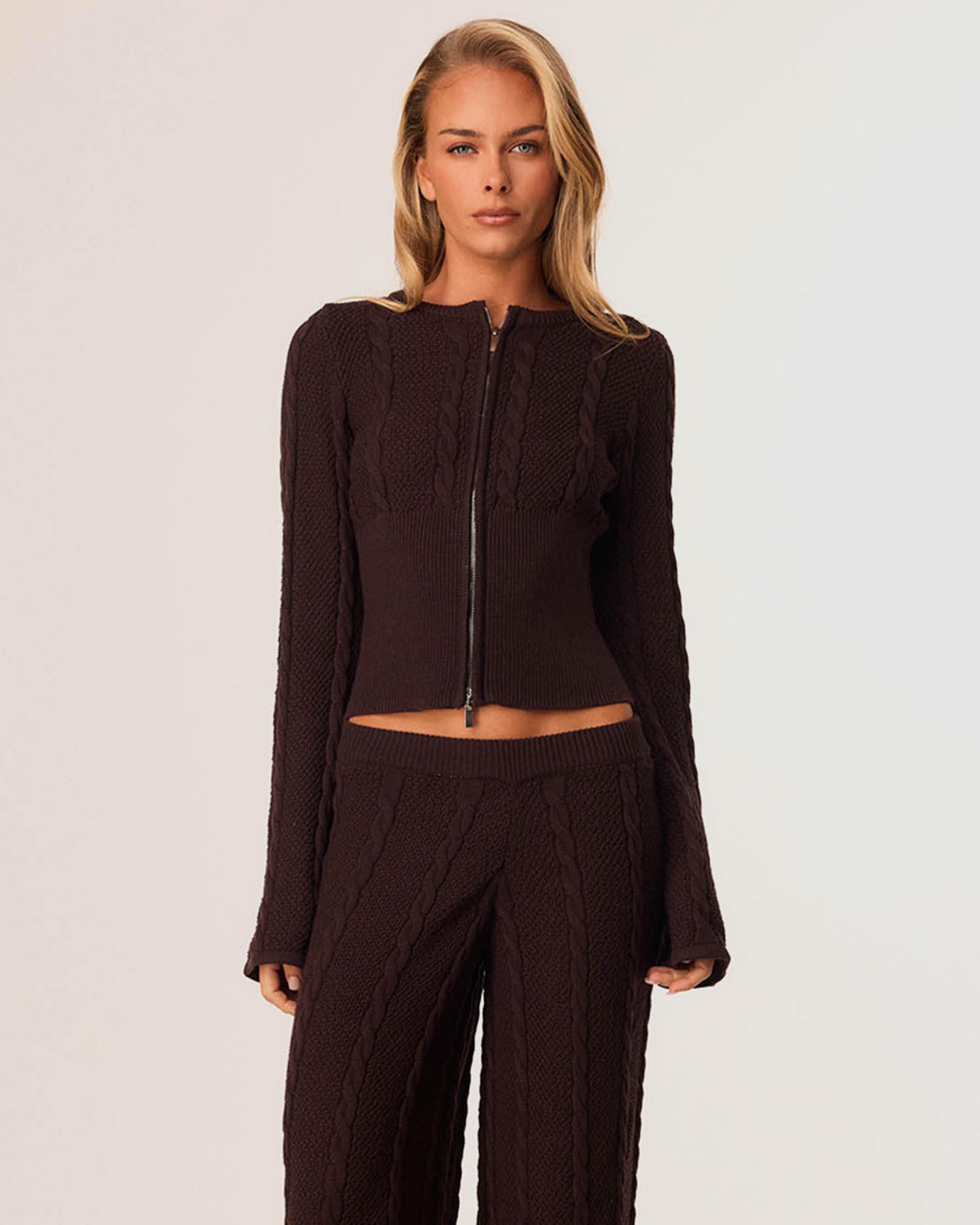 Cici Cable Knit Top