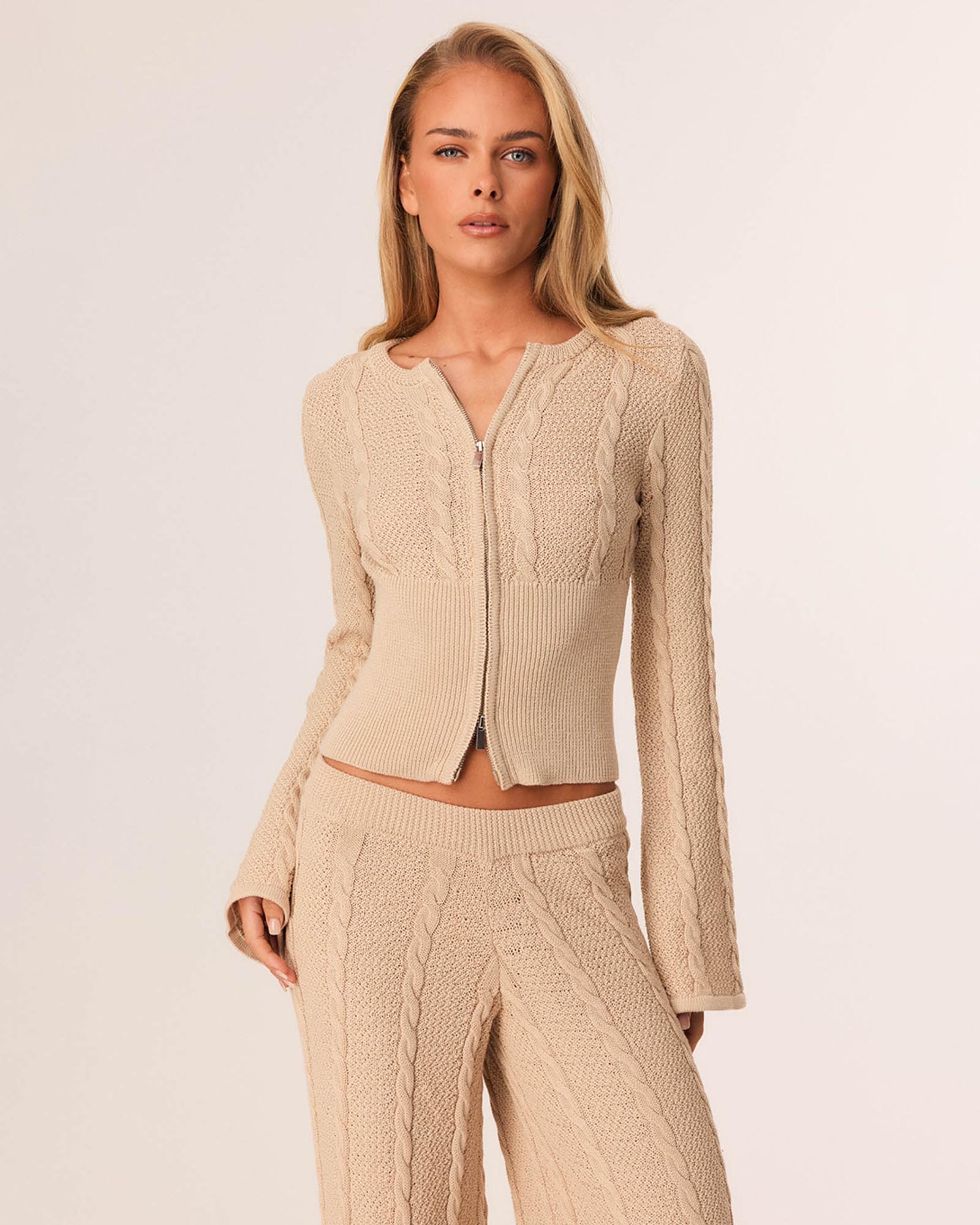 Cici Cable Knit Top