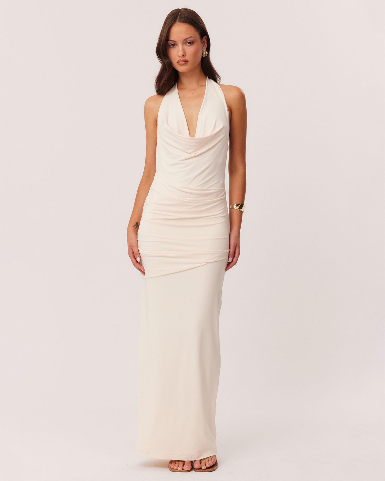 Anita Cowl Drape Maxi Dress
