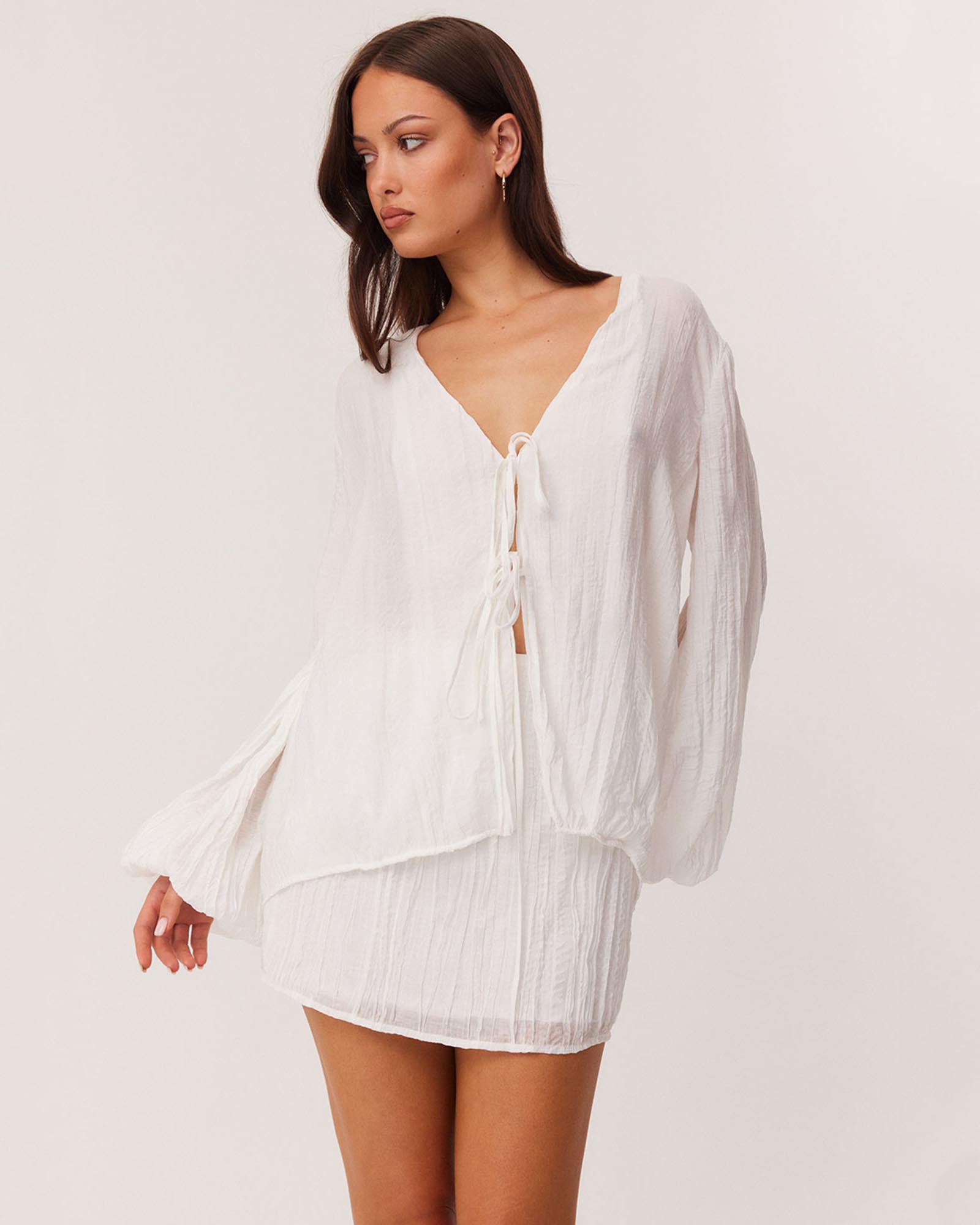 Brandi Crinkle Tie Top