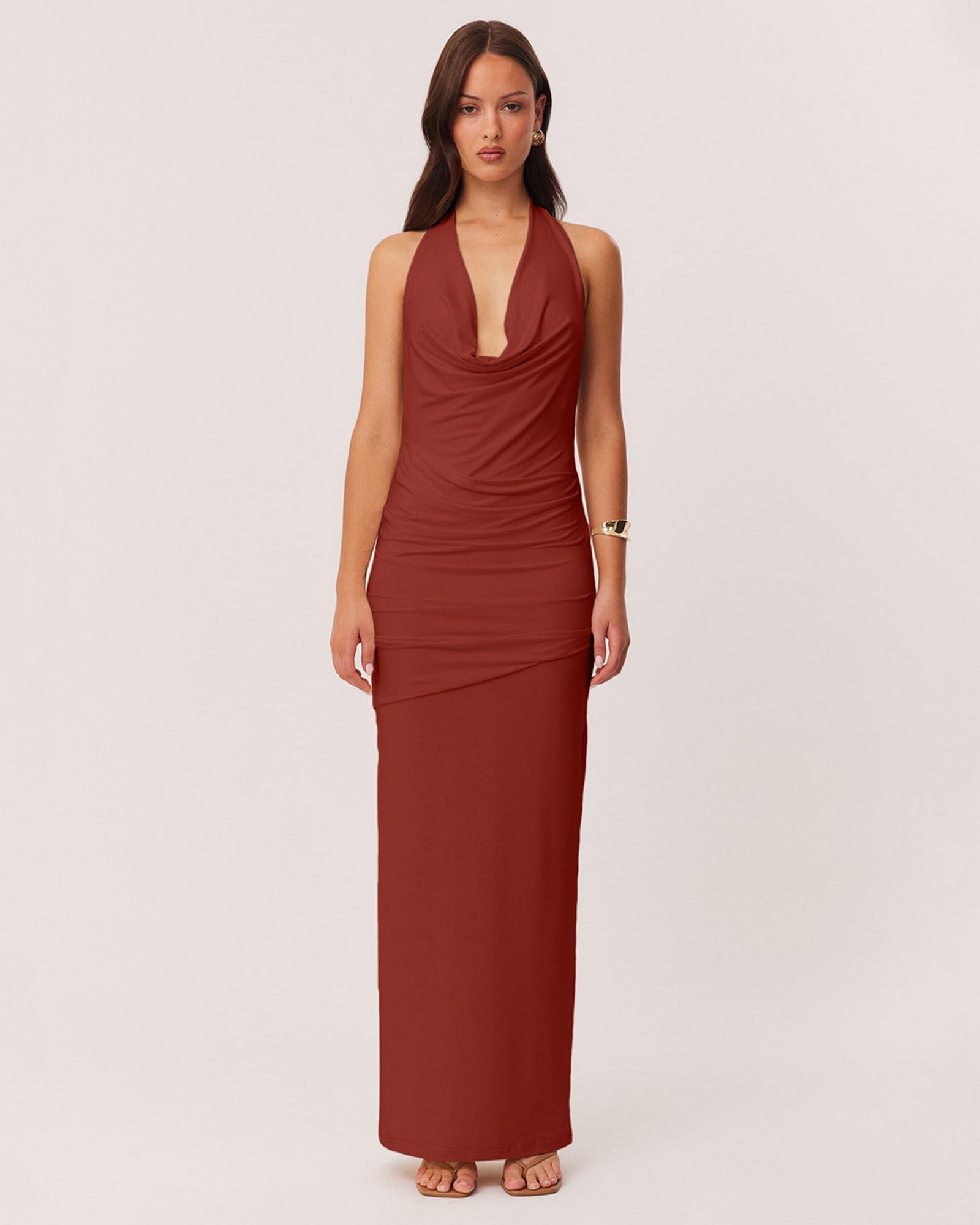 Anita Cowl Drape Maxi Dress