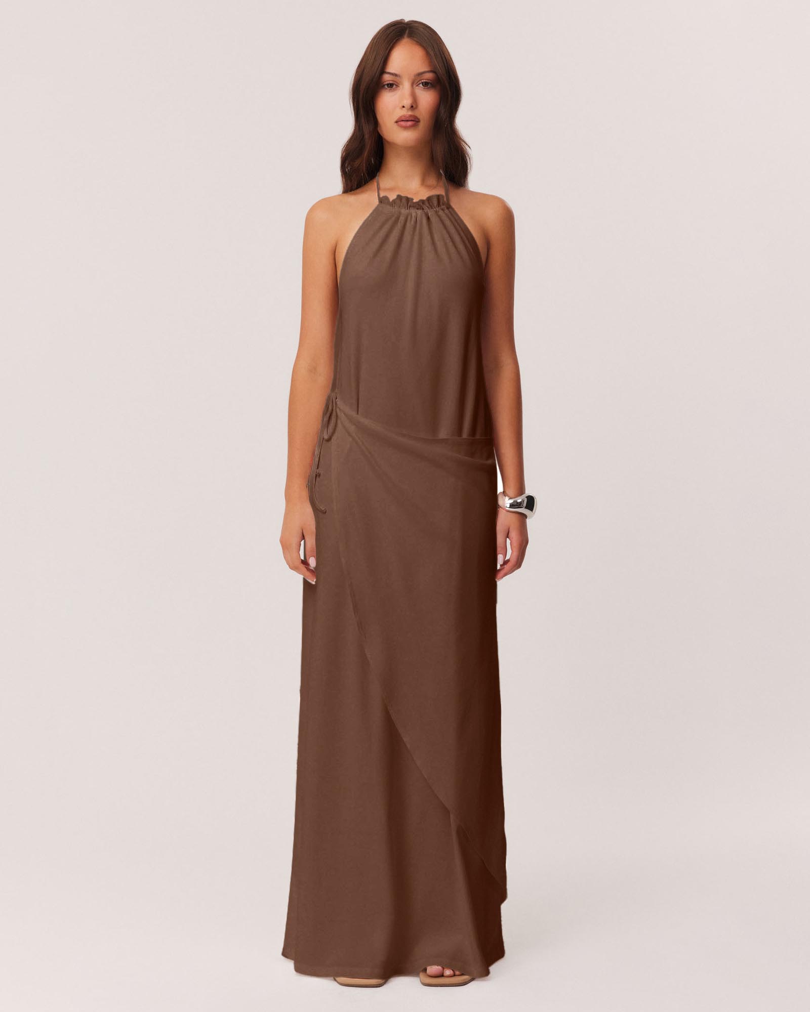 Polly Halter Neck Maxi Dress