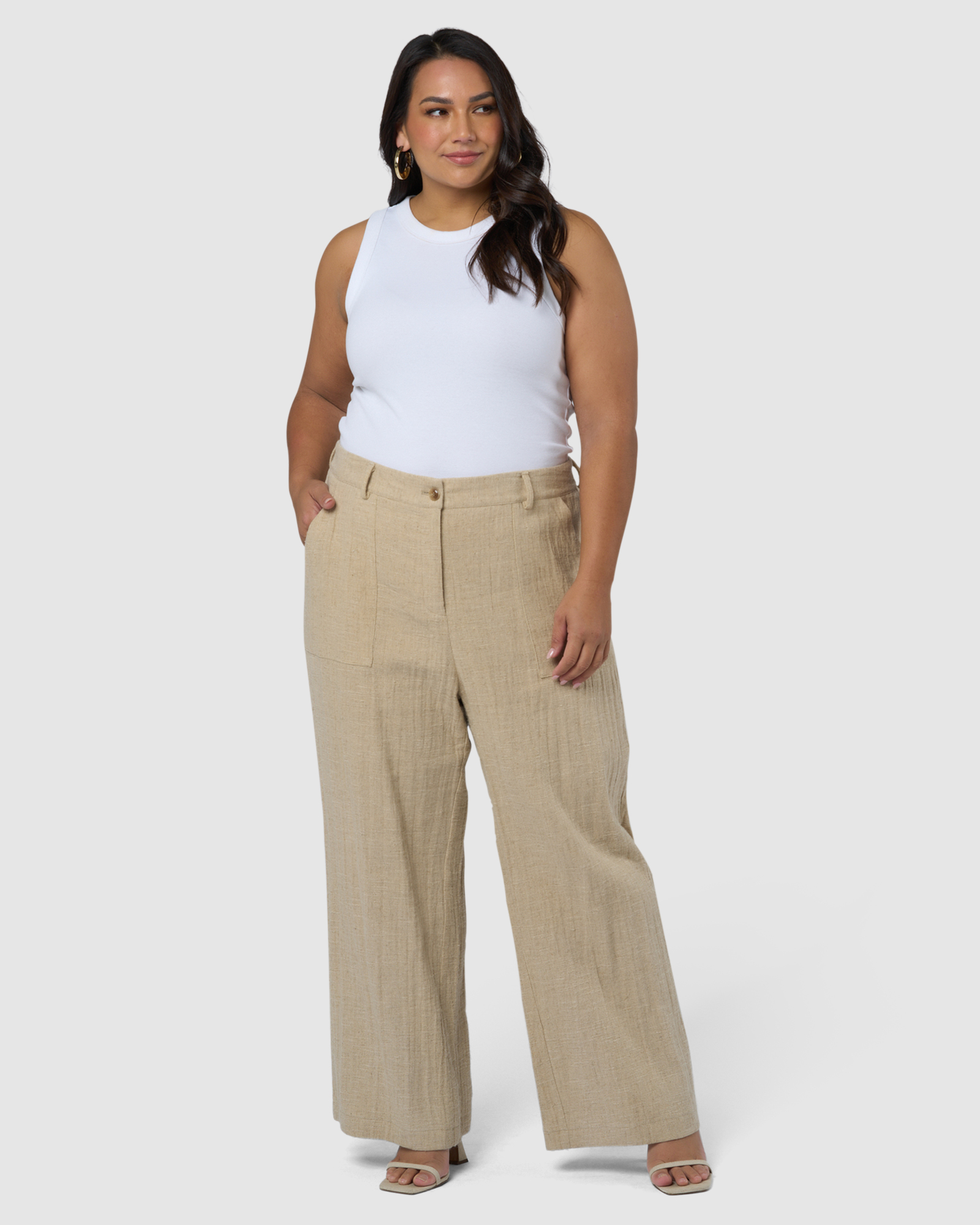 Lila Linen Wide Leg Pant
