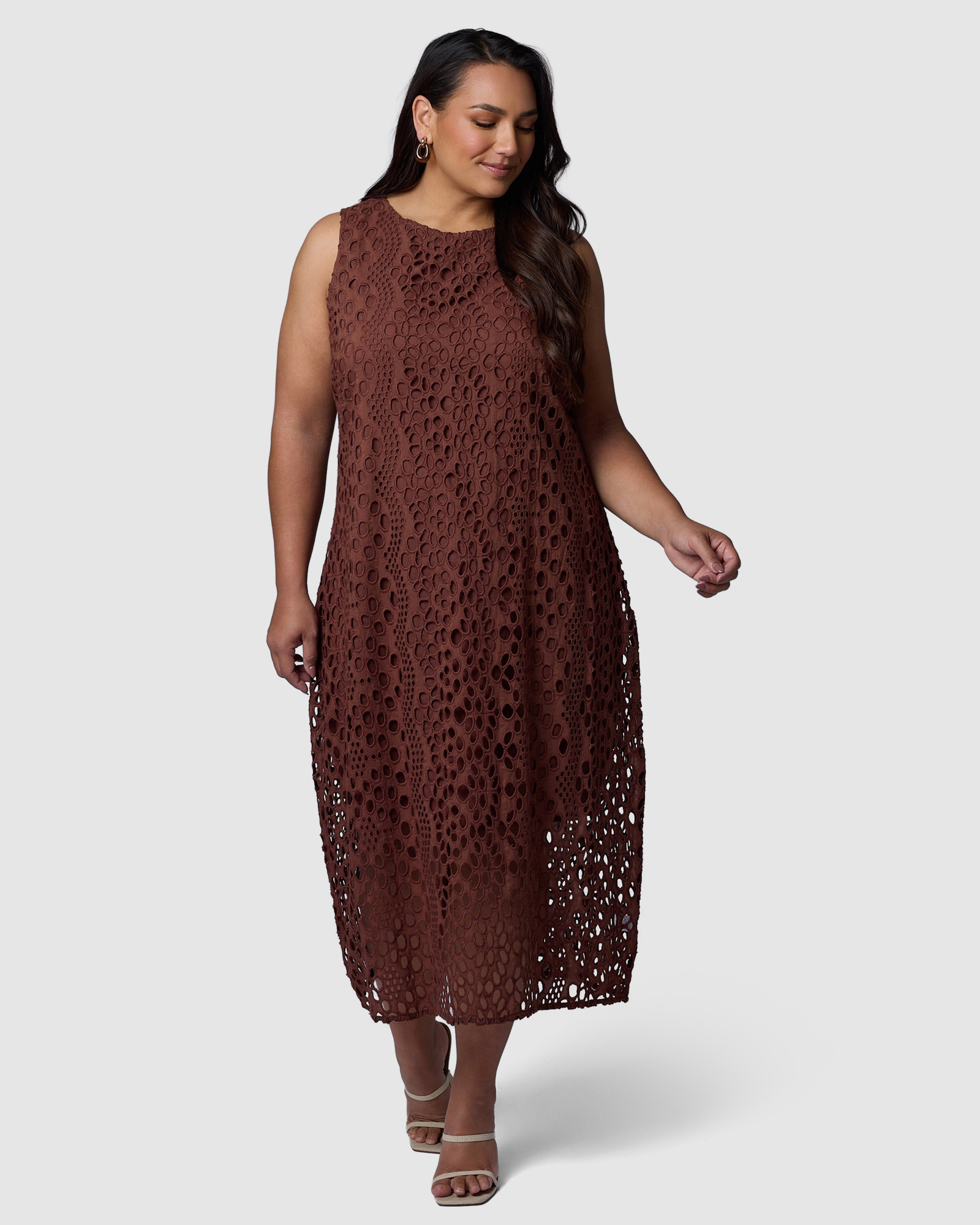 Briony Broderie Midi Dress