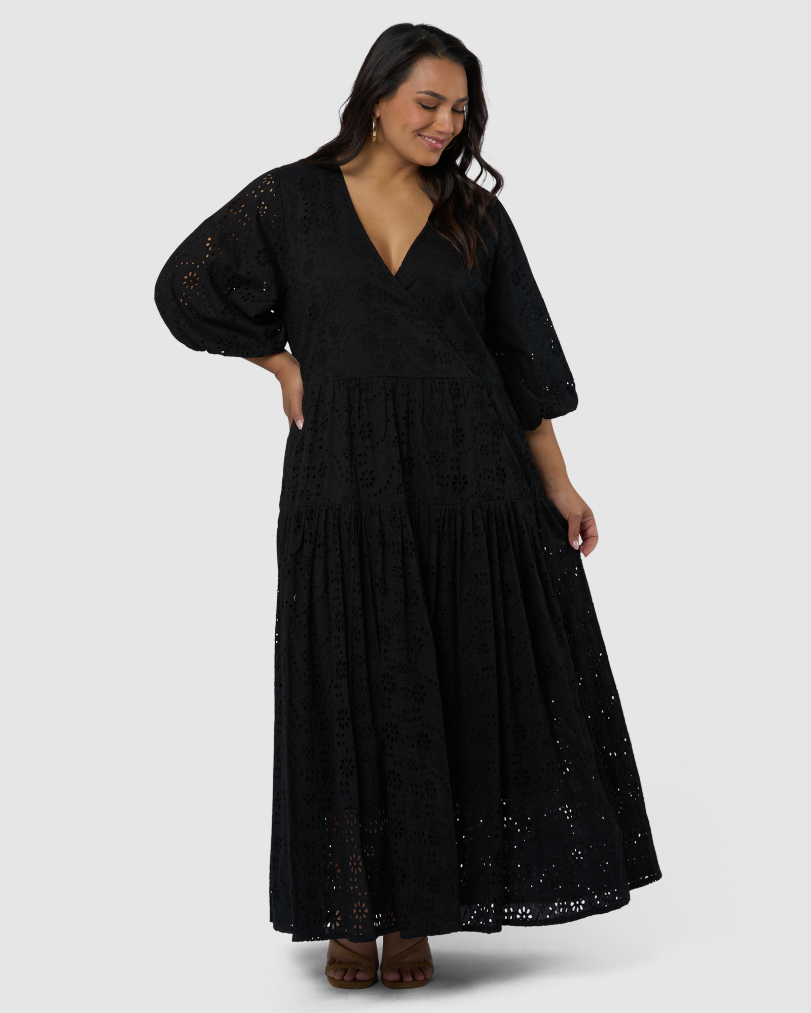Katrina Broderie Maxi Dress
